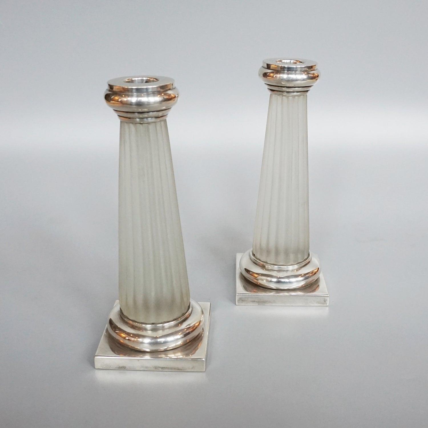 Continental Silver French Art Deco Candlesticks - Jeroen Markies Art Deco