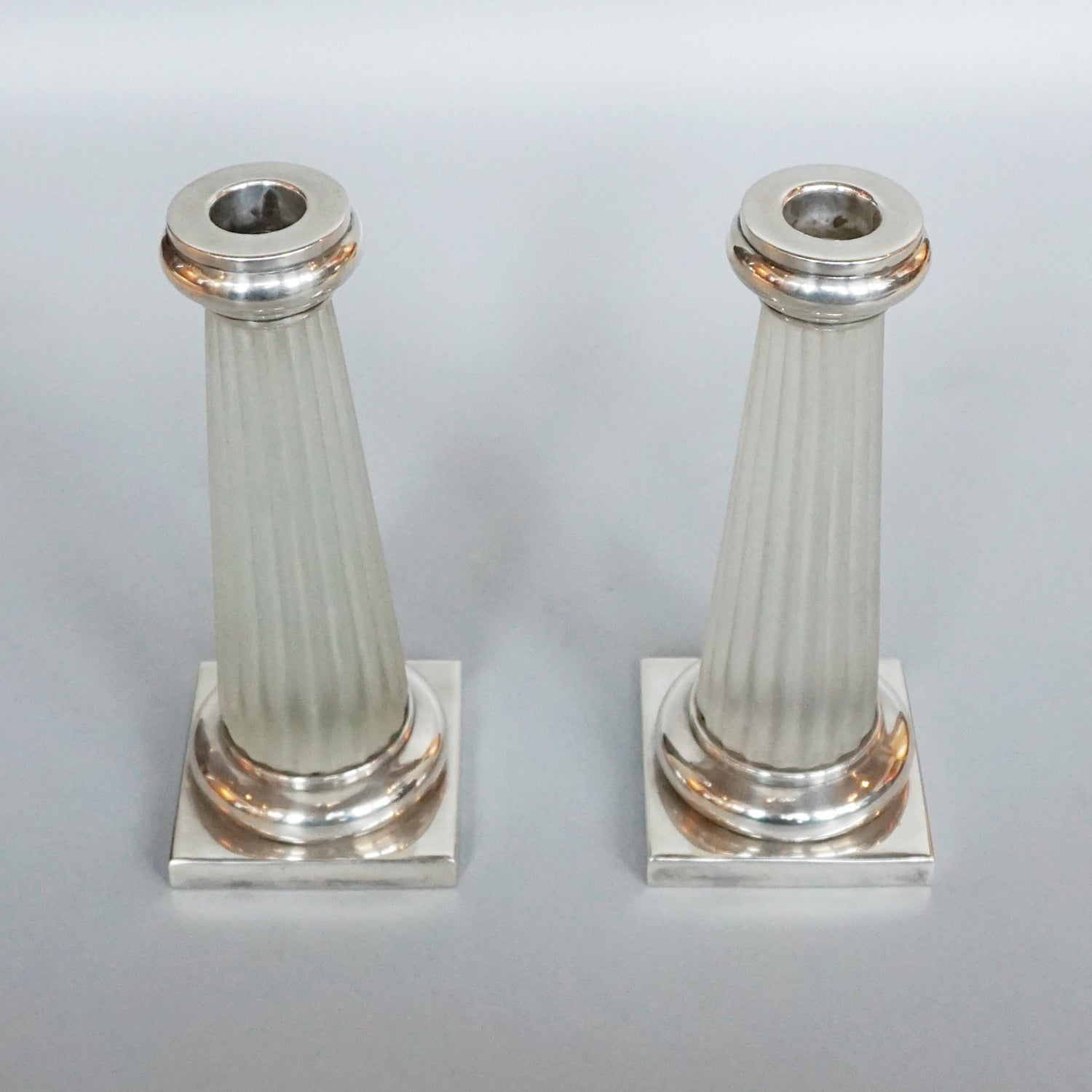 Continental Silver French Art Deco Candlesticks - Jeroen Markies Art Deco