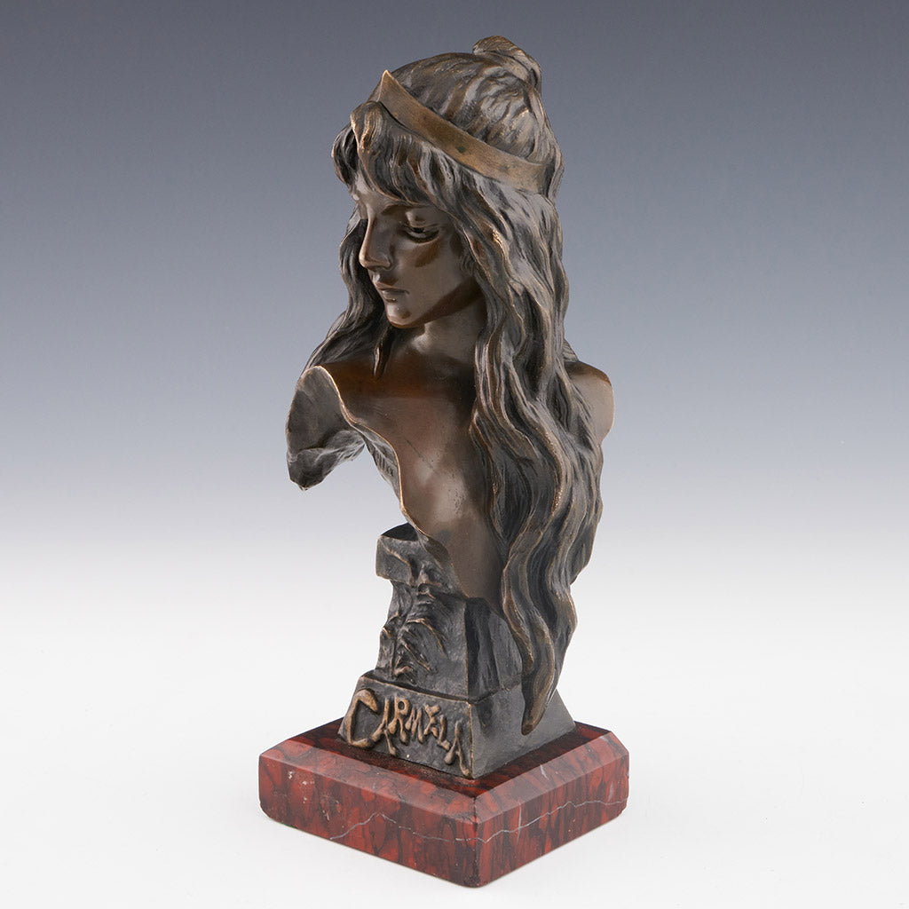 'Carmela' Original Bronse Bust by Emmanuel Villanis ' Jeroen Markies Art Deco