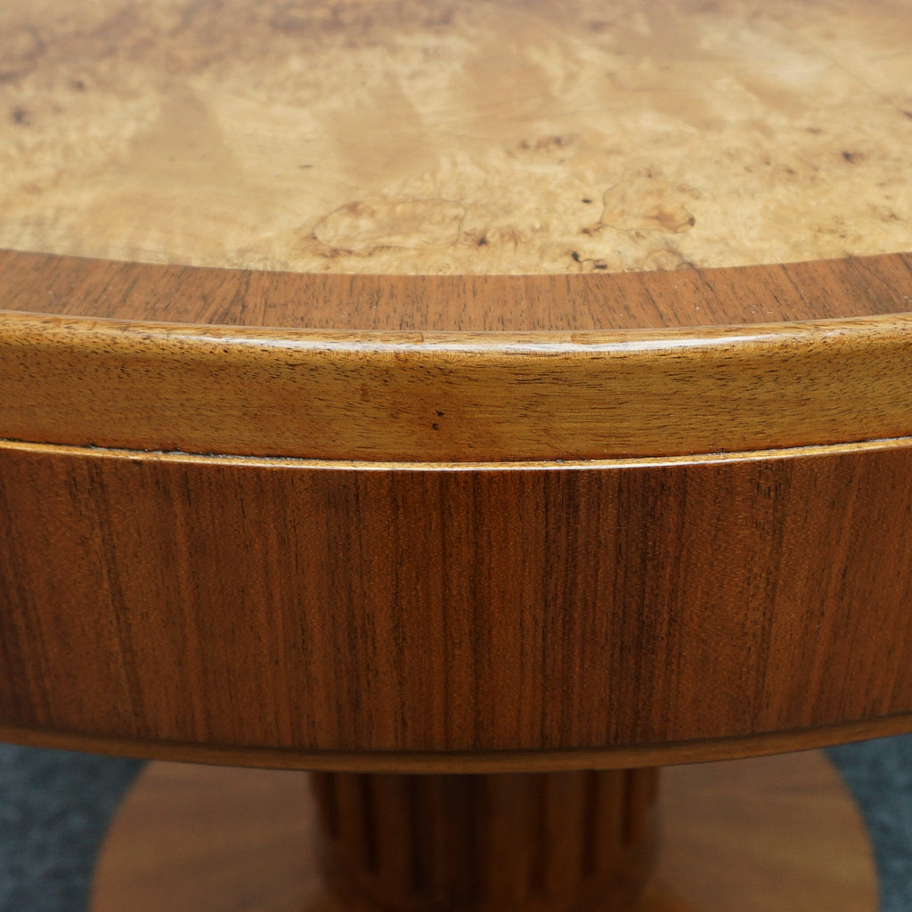 Vintage Art Deco Circular Centre Table Burr and Figured Walnut - Jeroen Markies Art Deco