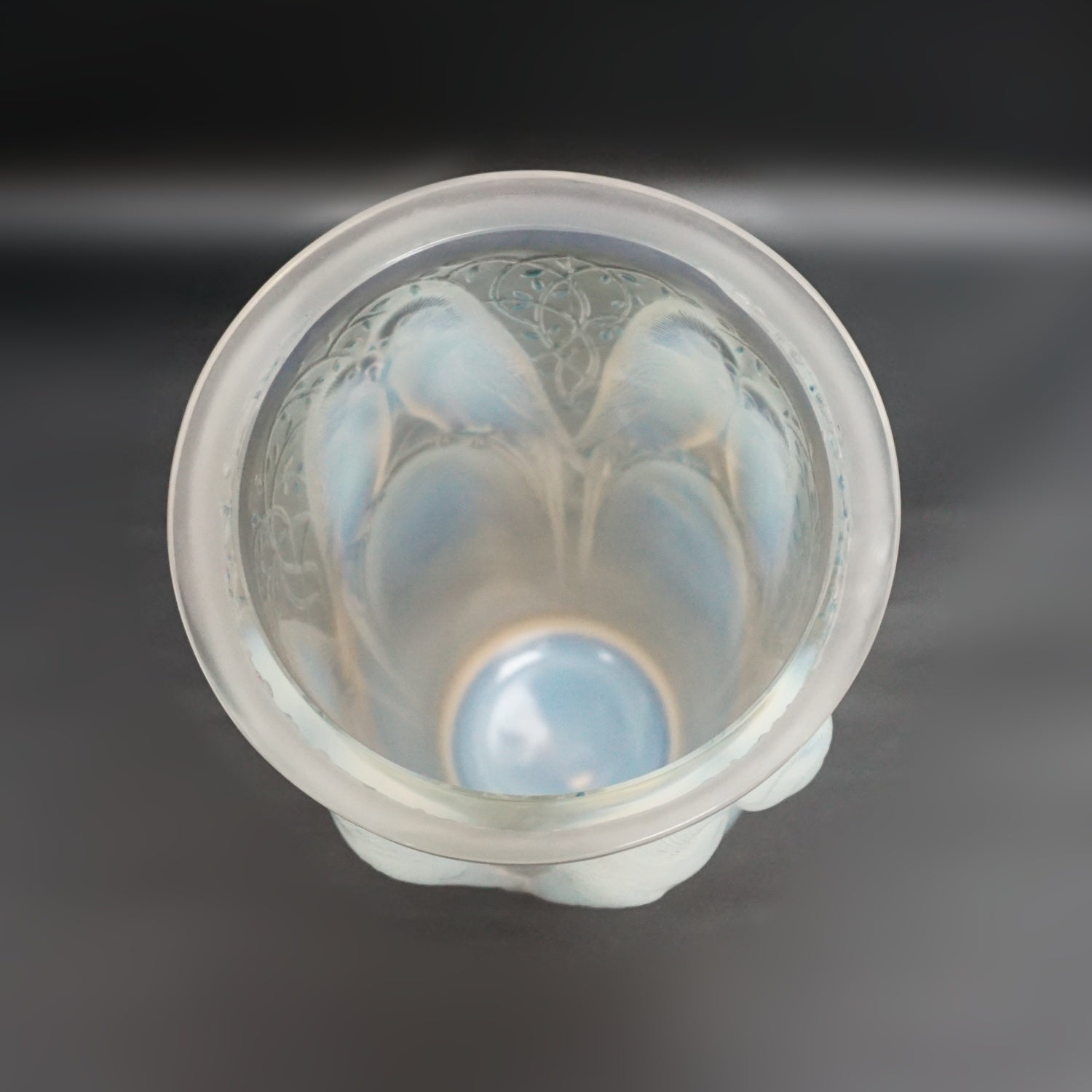 Rene Lalique Ceylan Vase Original Blue Opalescent Vase Circa 1930 French - Jeroen Markies Art Deco