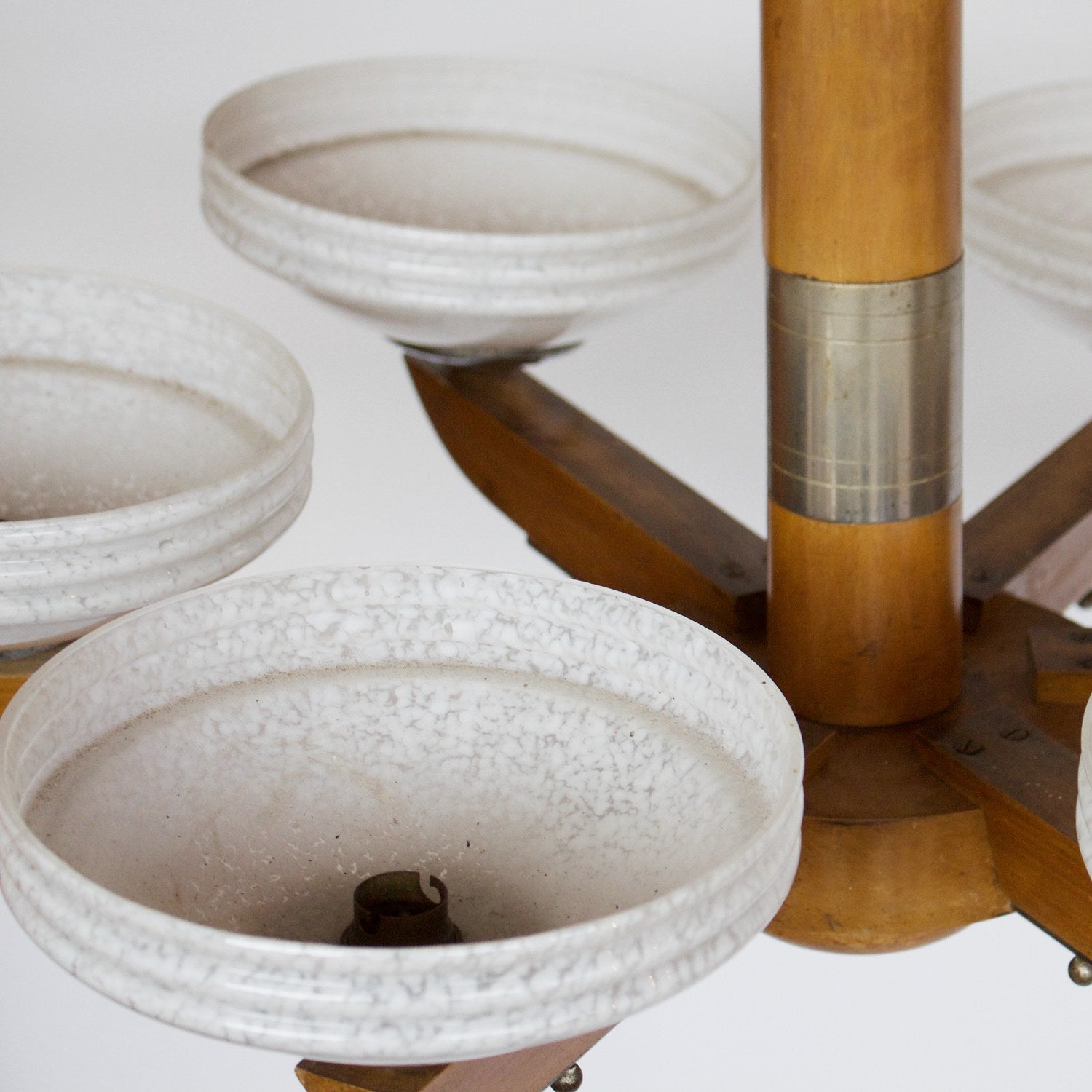 A Solid Walnut Art Deco Chandelier Jeroen Markies Art Deco