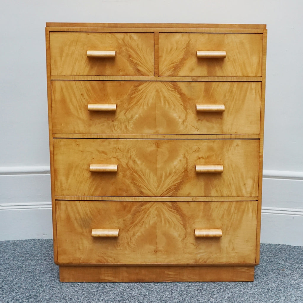 Vintage Art Deco Walnut Chest of Drawers - Jeroen Markies Art Deco