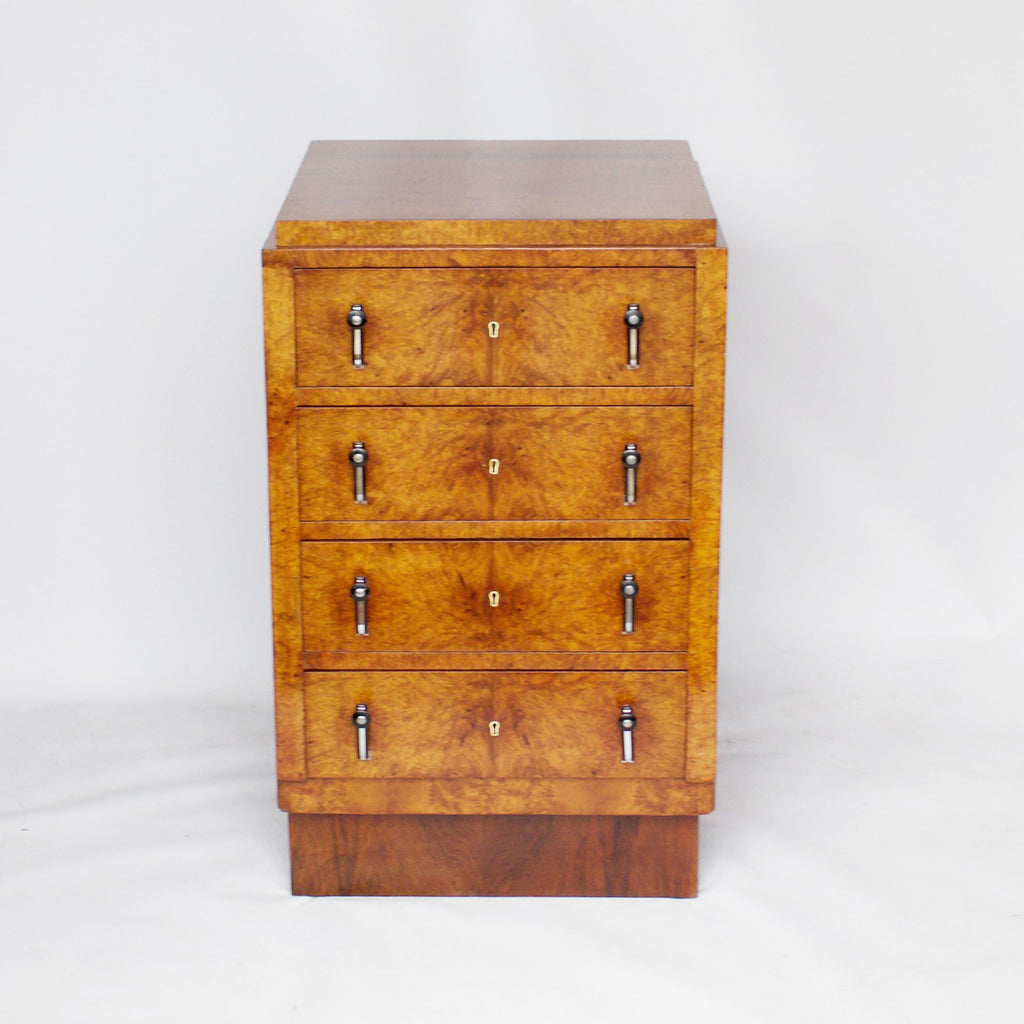 Art Deco Figured and Burr Walnut Chest of Drawers Jeroen Markies Art Deco