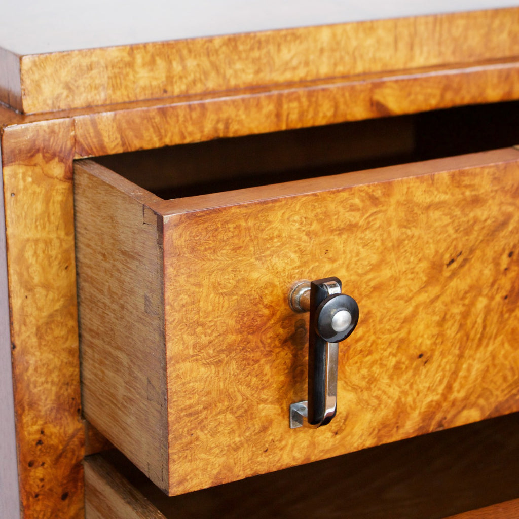 Art Deco Figured and Burr Walnut Chest of Drawers Jeroen Markies Art Deco