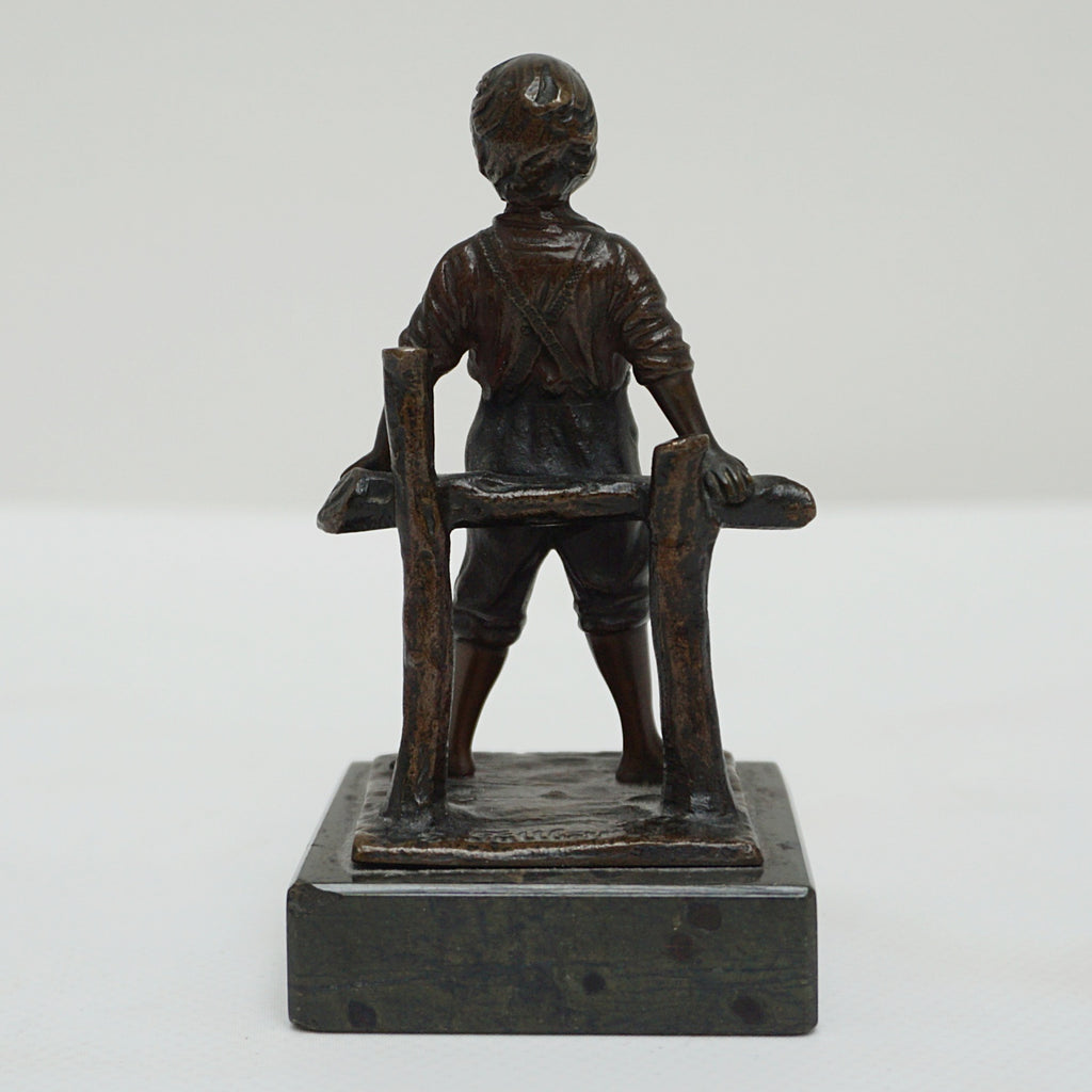 Early 20th Century Bronze Figure of a Young Boy - Jeroen Markies Art Deco