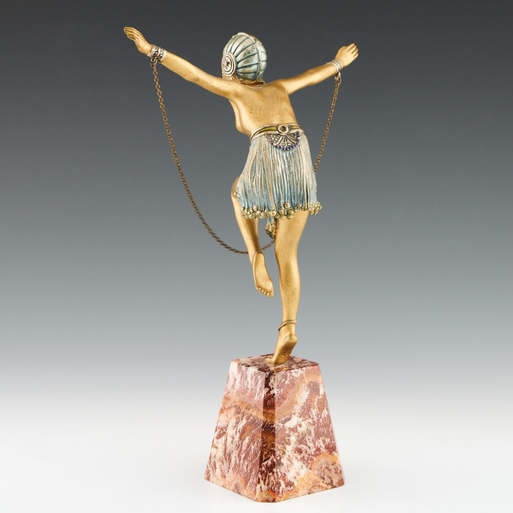 Vintage Demetre Chiparus Art Deco Bronze Sculpture signed on a marble base - Jeroen Markies Art Deco