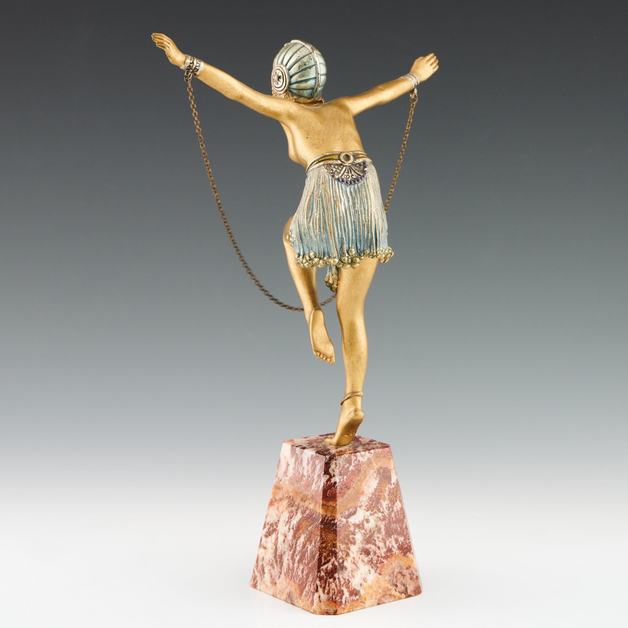 Vintage Demetre Chiparus Art Deco Bronze Sculpture signed on a marble base - Jeroen Markies Art Deco