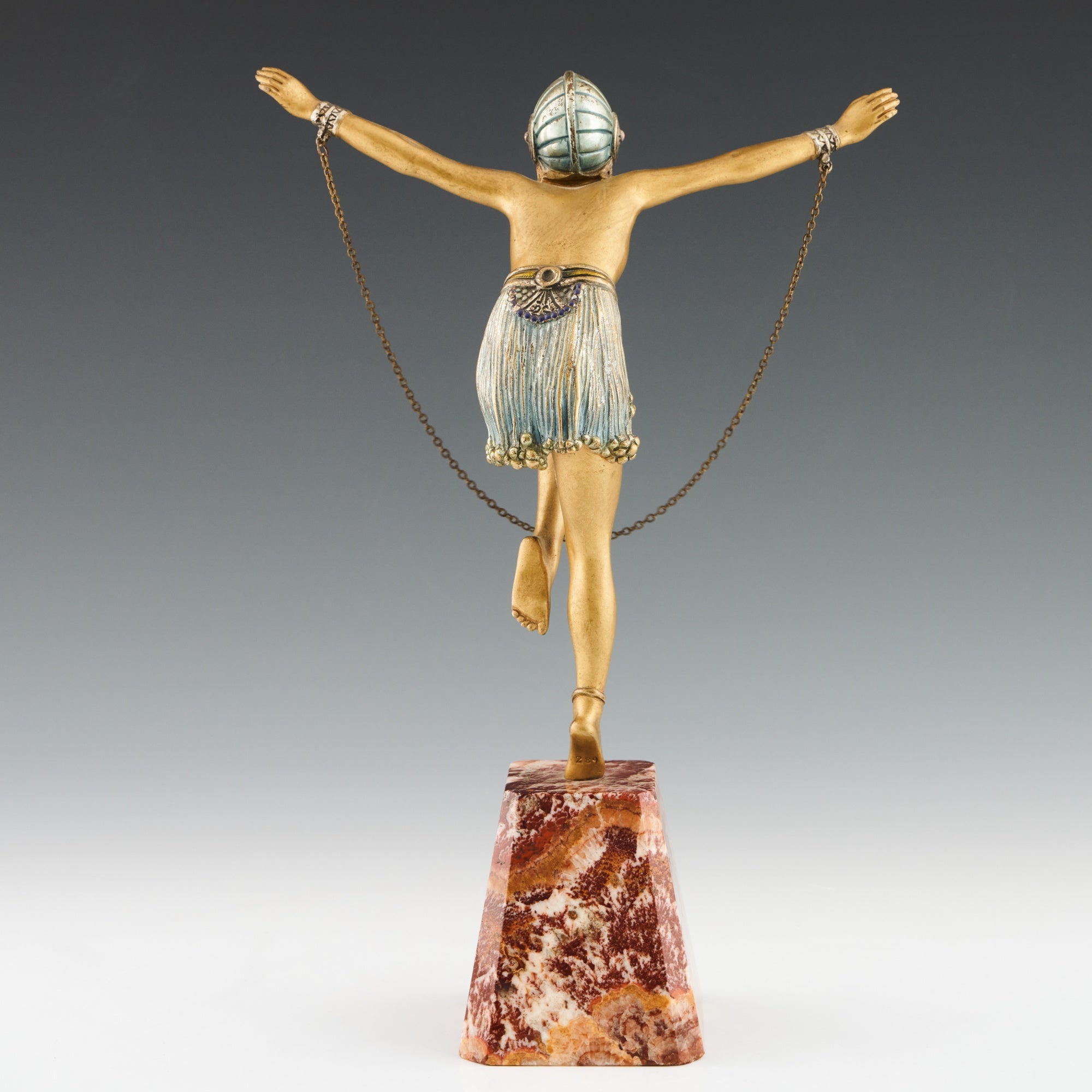Vintage Demetre Chiparus Art Deco Bronze Sculpture signed on a marble base - Jeroen Markies Art Deco