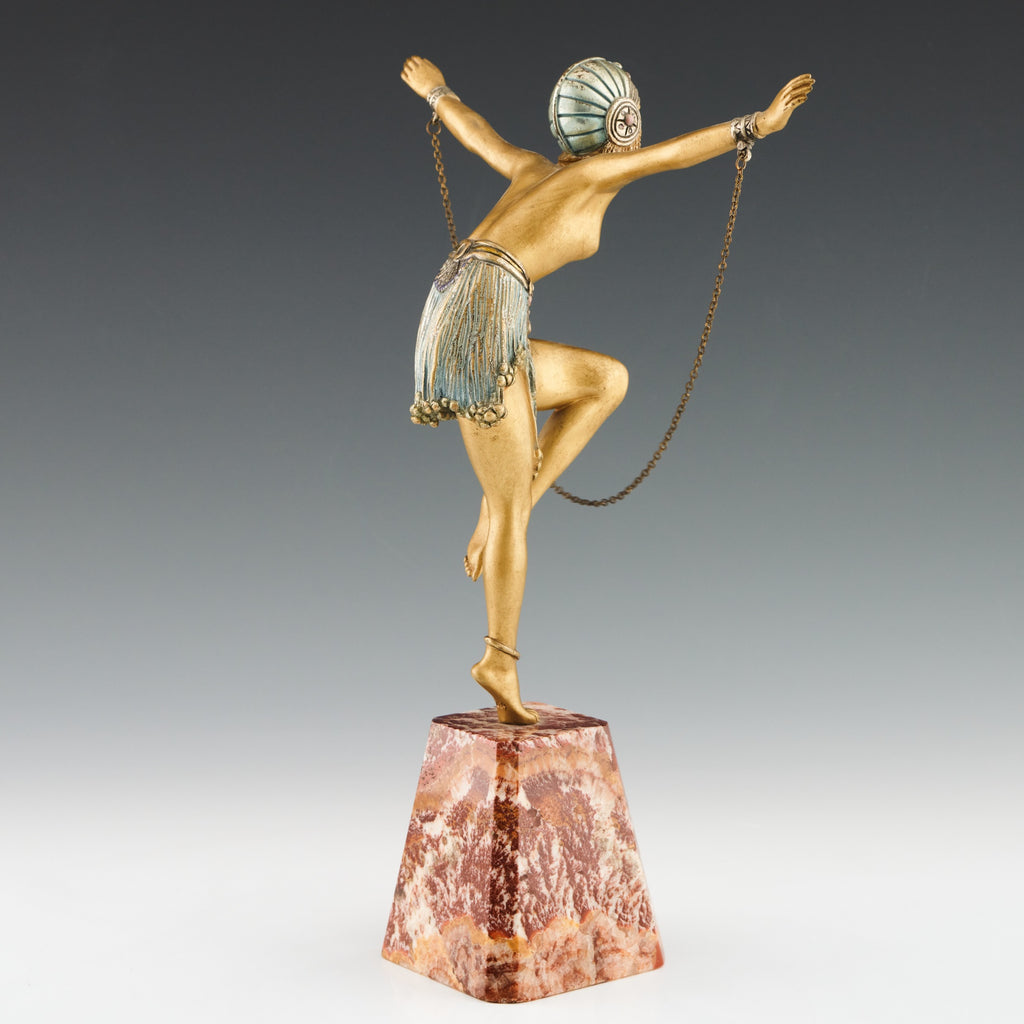 Vintage Demetre Chiparus Art Deco Bronze Sculpture signed on a marble base - Jeroen Markies Art Deco