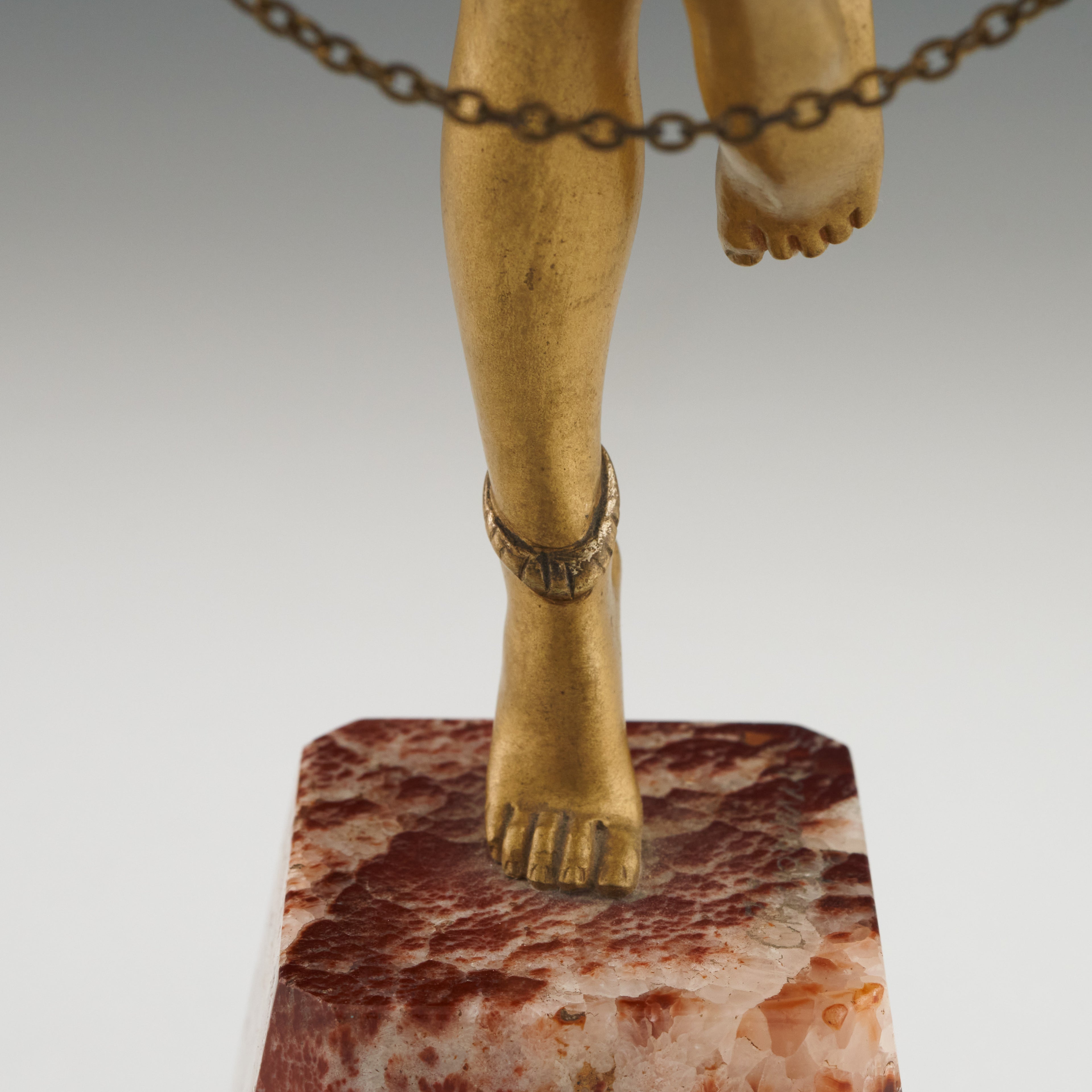 Vintage Demetre Chiparus Art Deco Bronze Sculpture signed on a marble base - Jeroen Markies Art Deco