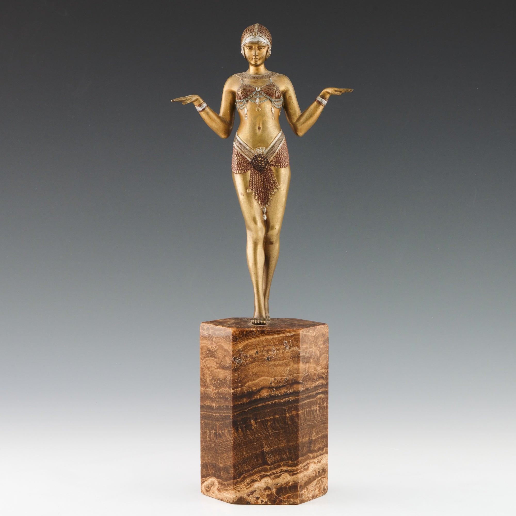 Original Rare and Fine Example of a Dancer by Demetre Chiparus - Jeroen Markies Art Deco