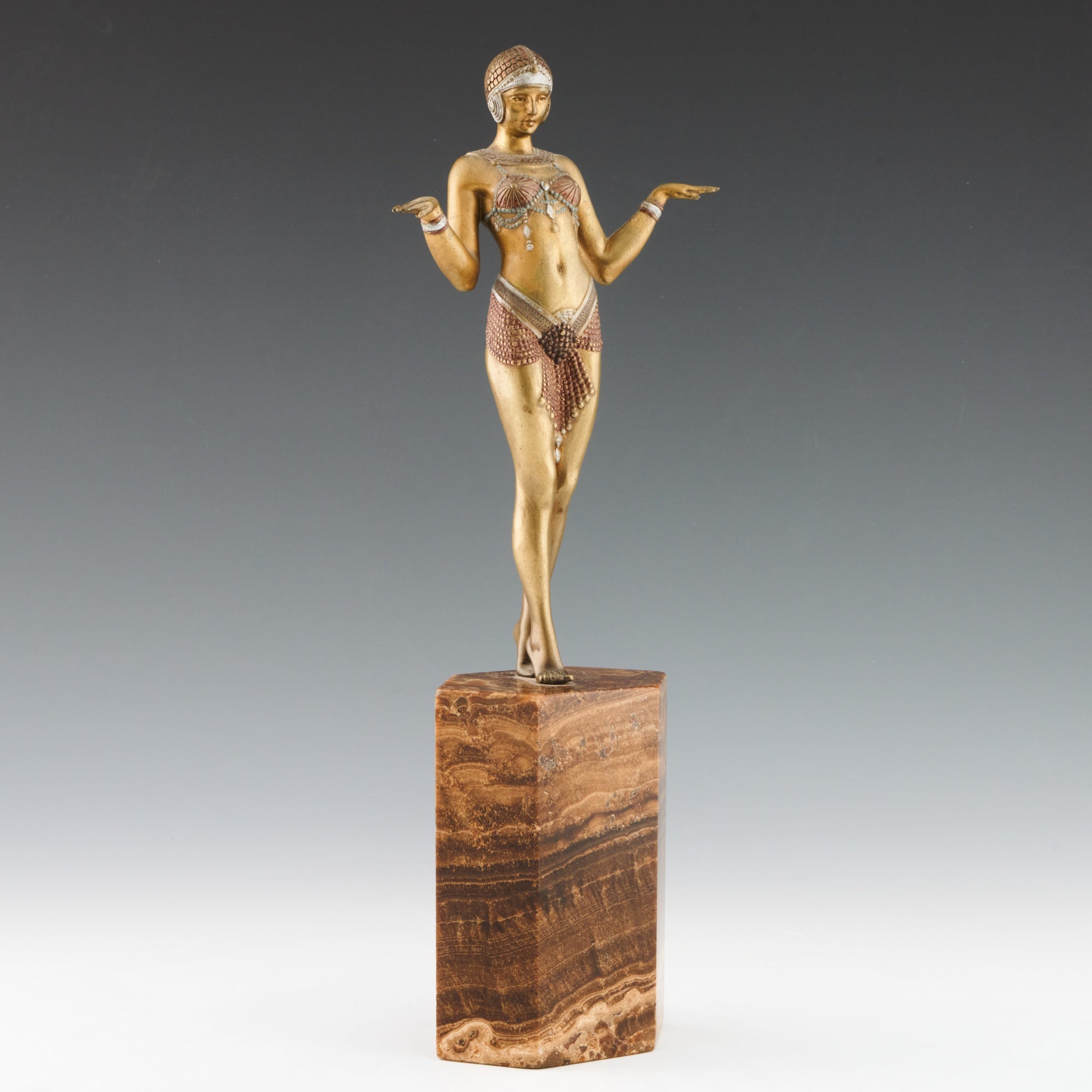 Original Rare and Fine Example of a Dancer by Demetre Chiparus - Jeroen Markies Art Deco