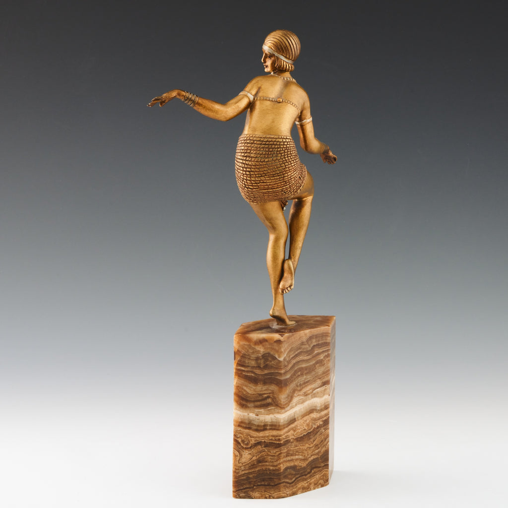 Original Art Deco Bronze Sculpture ' Delhi Dancer' By Demetre Chiparus Bronze and Marble - jeroen Markies Art Deco