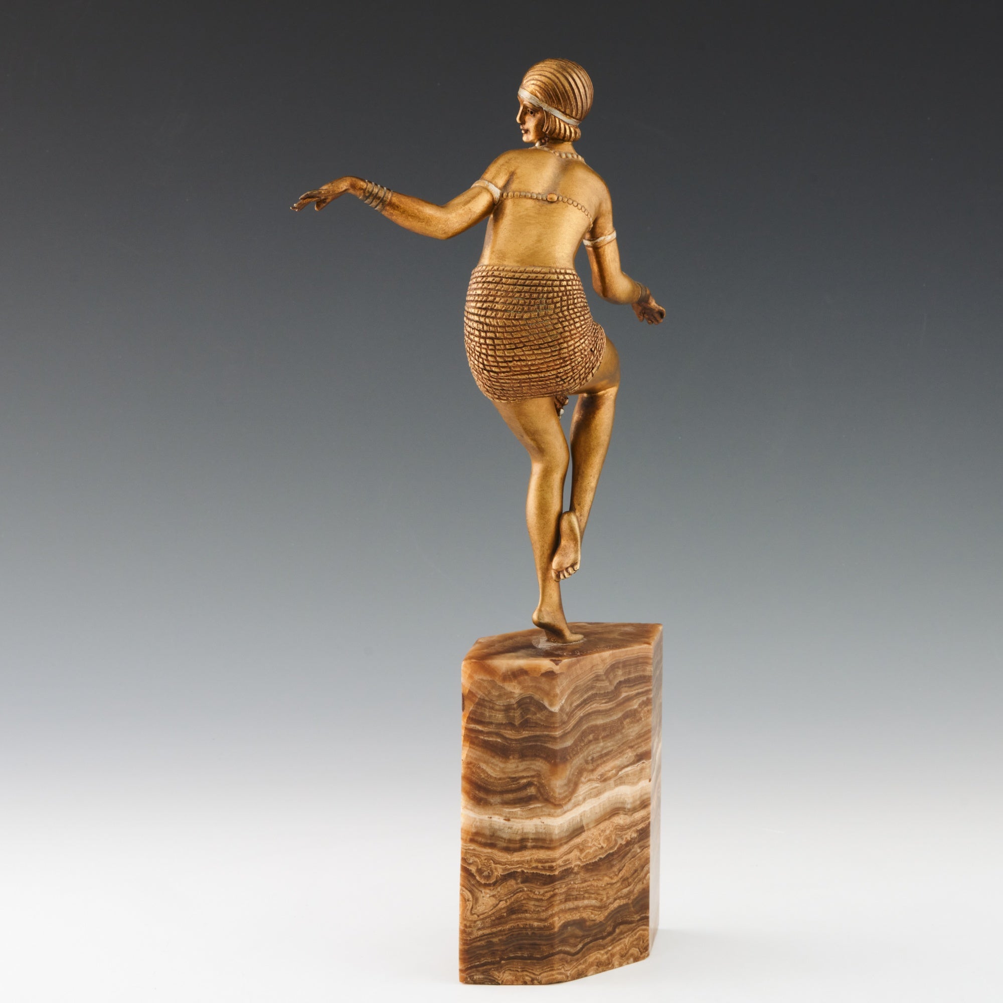 Original Art Deco Bronze Sculpture ' Delhi Dancer' By Demetre Chiparus Bronze and Marble - jeroen Markies Art Deco