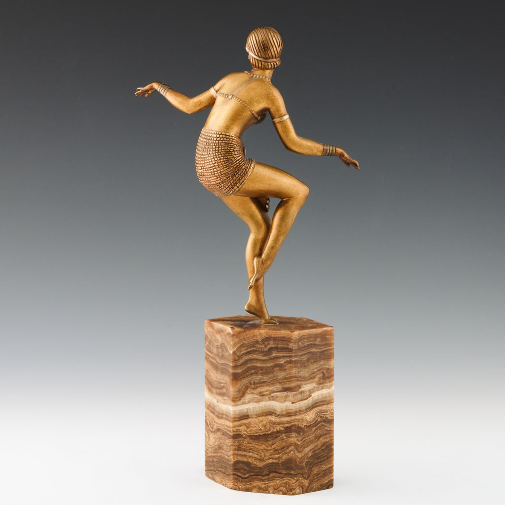 Original Art Deco Bronze Sculpture ' Delhi Dancer' By Demetre Chiparus Bronze and Marble - jeroen Markies Art Deco