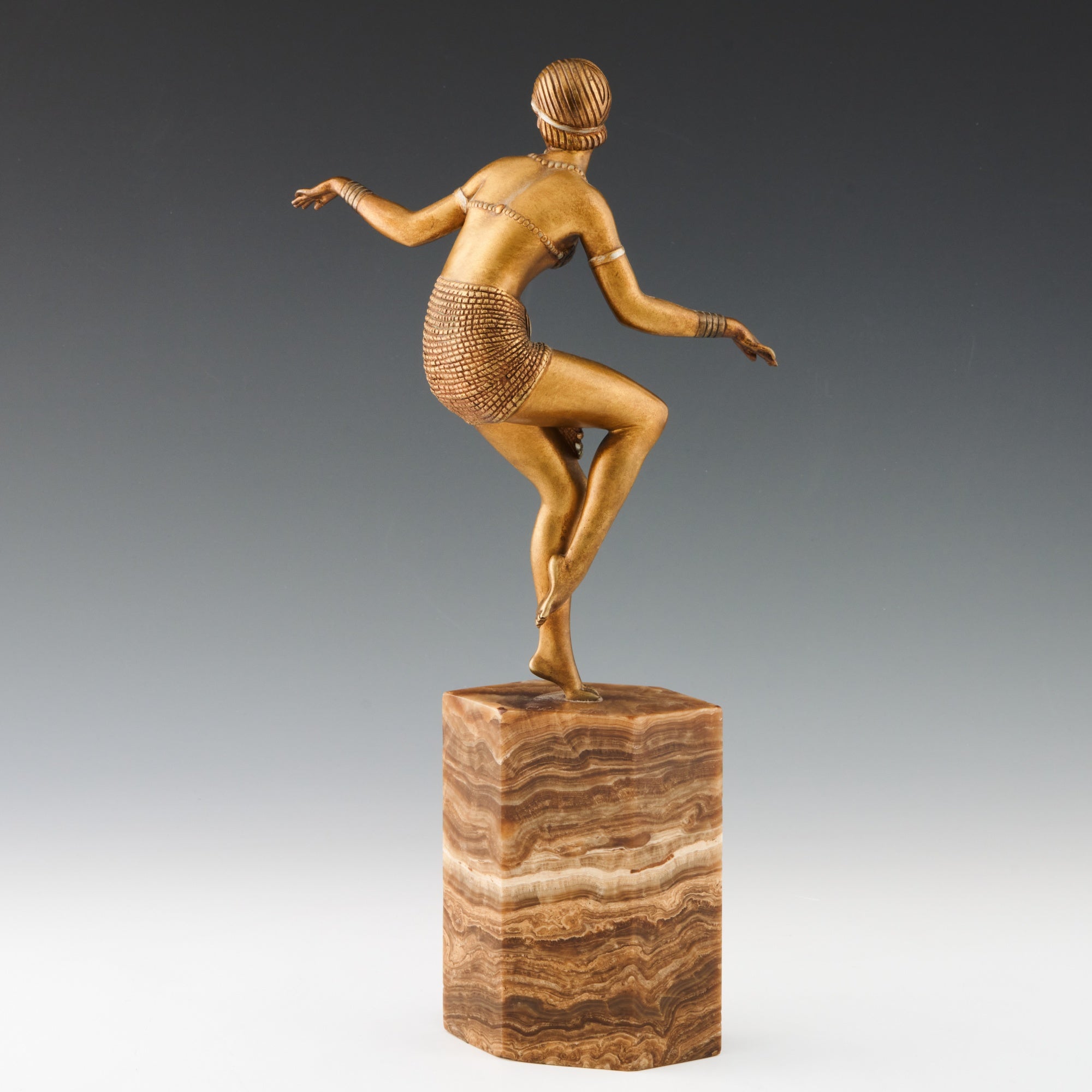 Original Art Deco Bronze Sculpture ' Delhi Dancer' By Demetre Chiparus Bronze and Marble - jeroen Markies Art Deco
