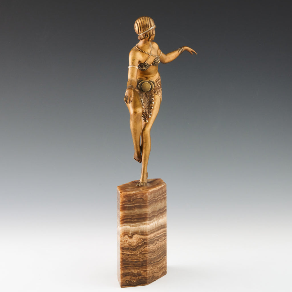 Original Art Deco Bronze Sculpture ' Delhi Dancer' By Demetre Chiparus Bronze and Marble - jeroen Markies Art Deco