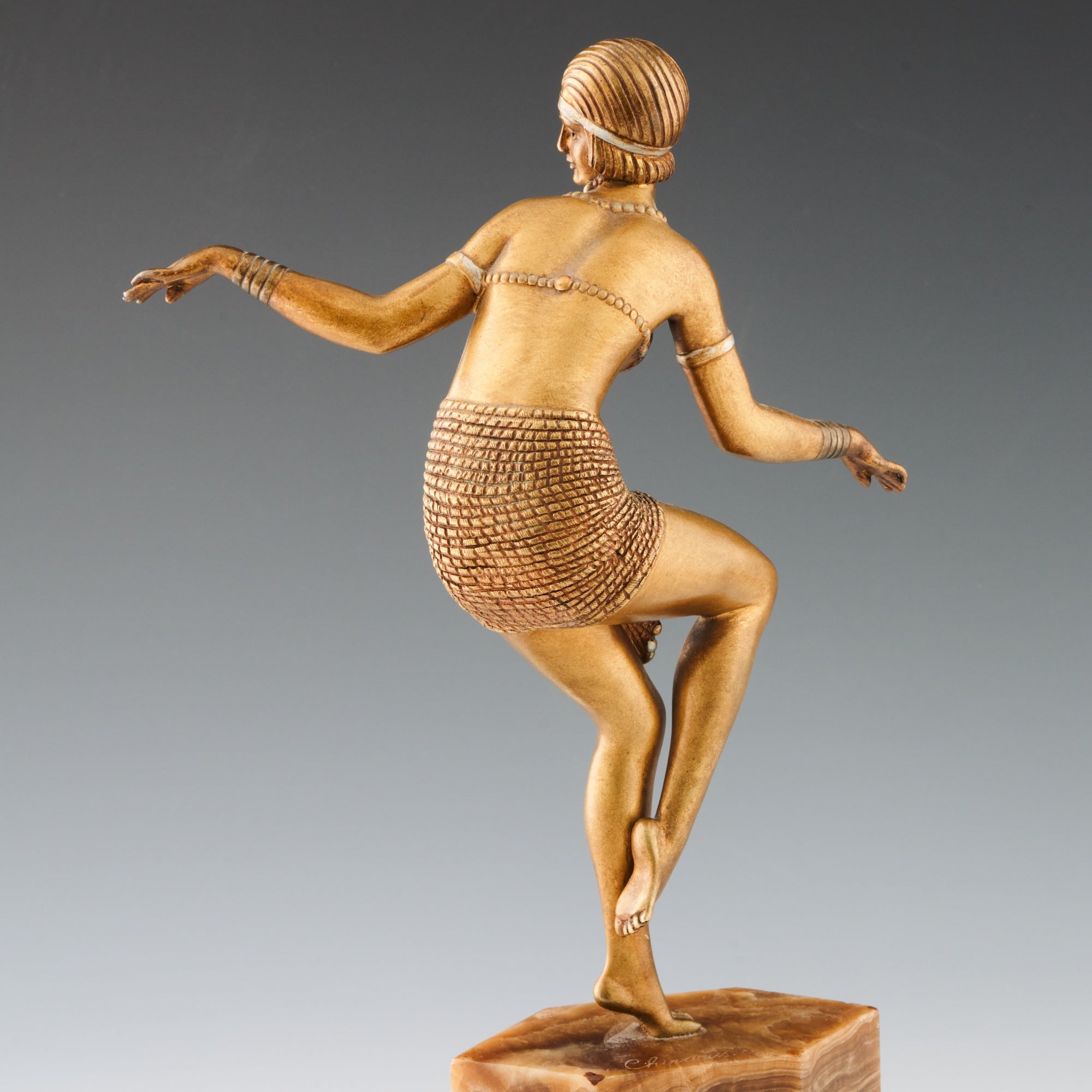 Original Art Deco Bronze Sculpture ' Delhi Dancer' By Demetre Chiparus Bronze and Marble - jeroen Markies Art Deco