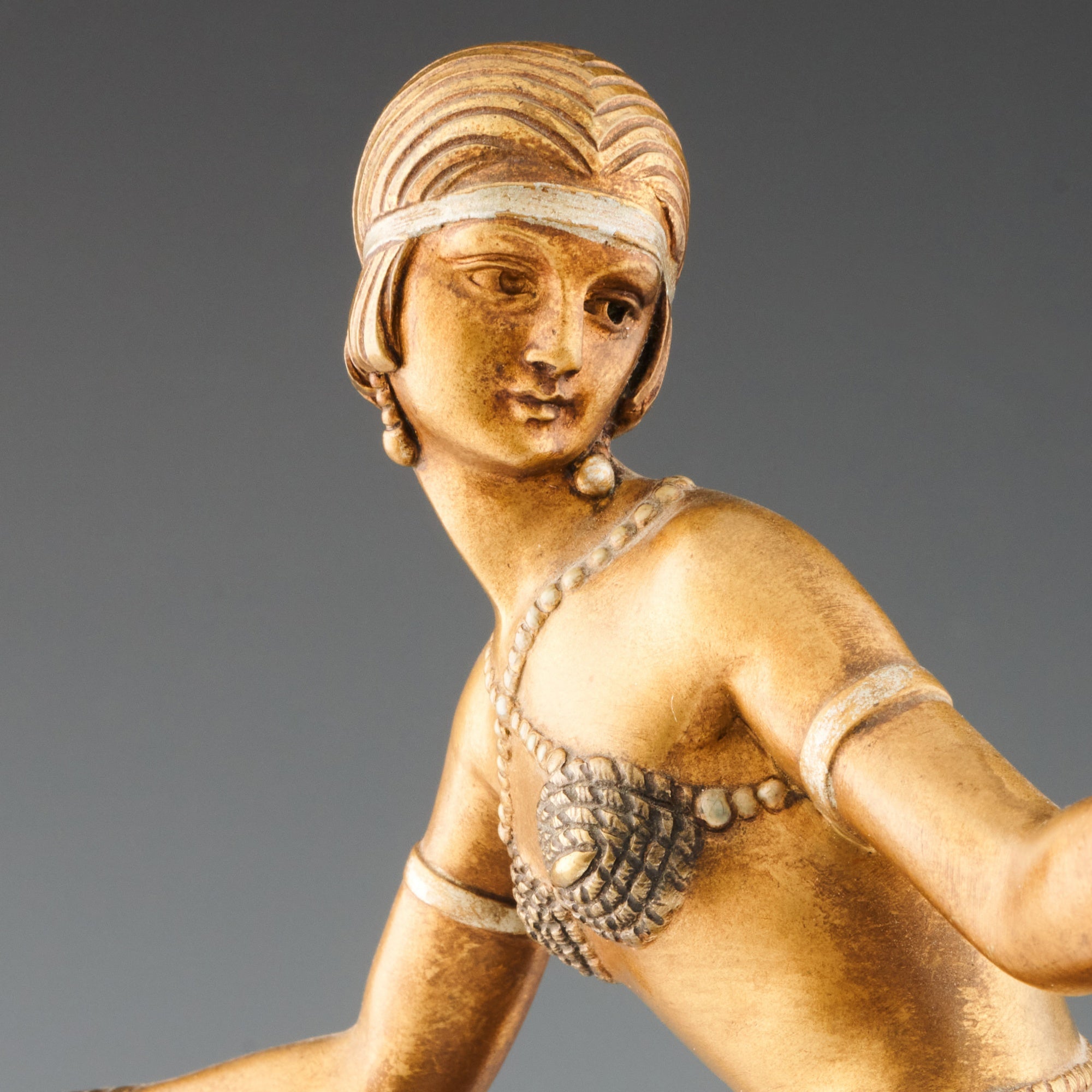 Original Art Deco Bronze Sculpture ' Delhi Dancer' By Demetre Chiparus Bronze and Marble - jeroen Markies Art Deco