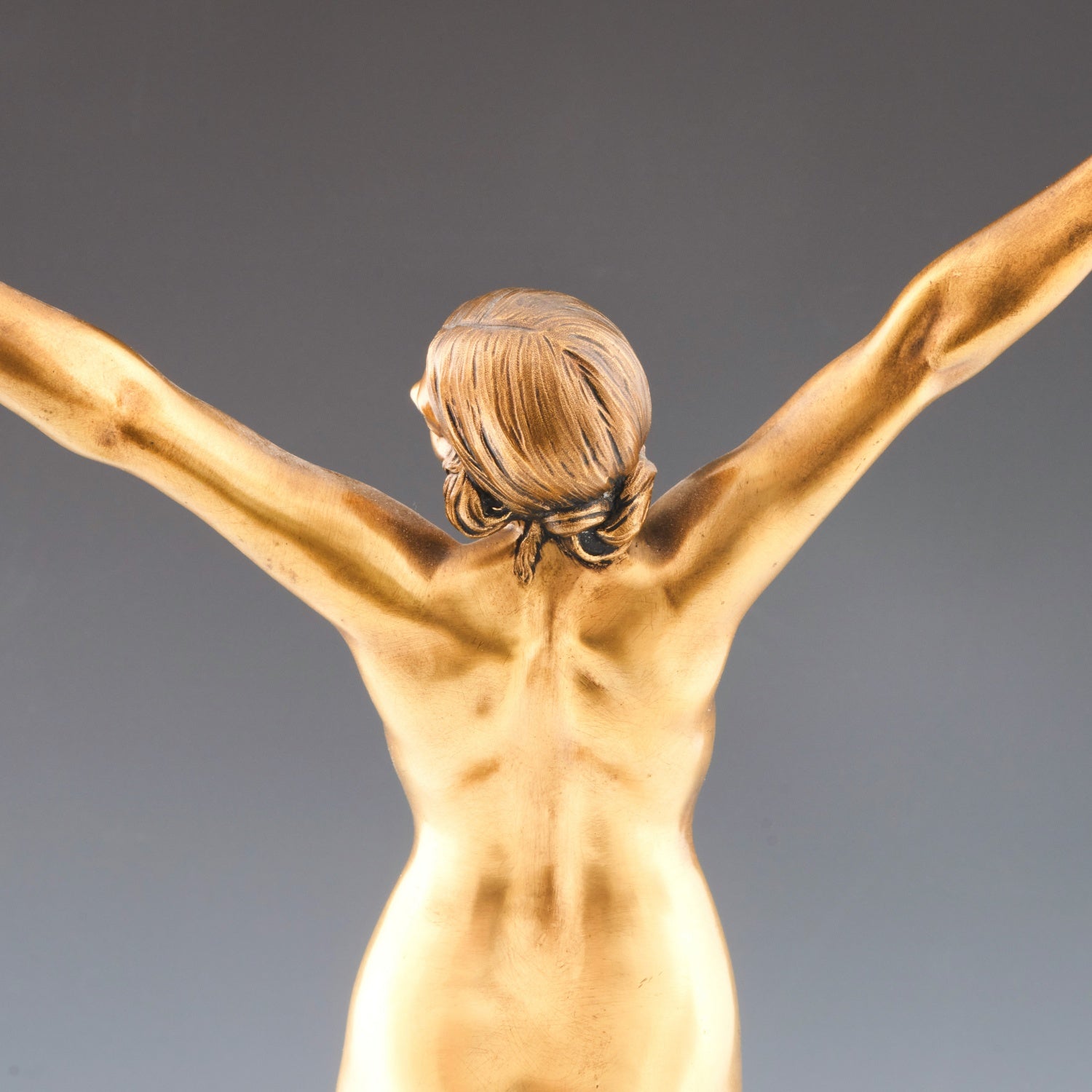 'Eveil' - 'Awakening' an Art Deco cold painted gilt bronze figure by Demetre Chiparus (1886-1947). Jeroen Markies Art Deco