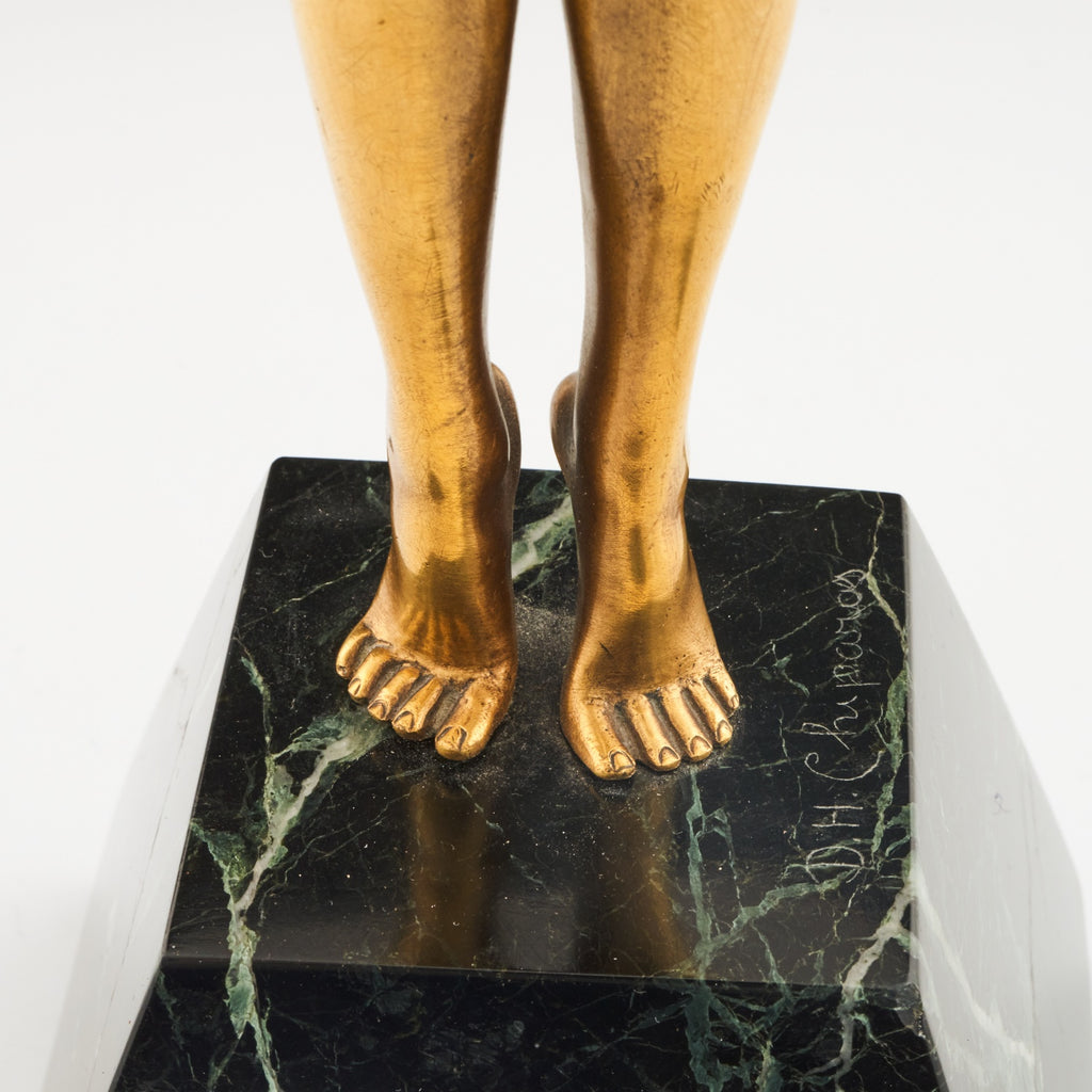 'Eveil' - 'Awakening' an Art Deco cold painted gilt bronze figure by Demetre Chiparus (1886-1947). Jeroen Markies Art Deco