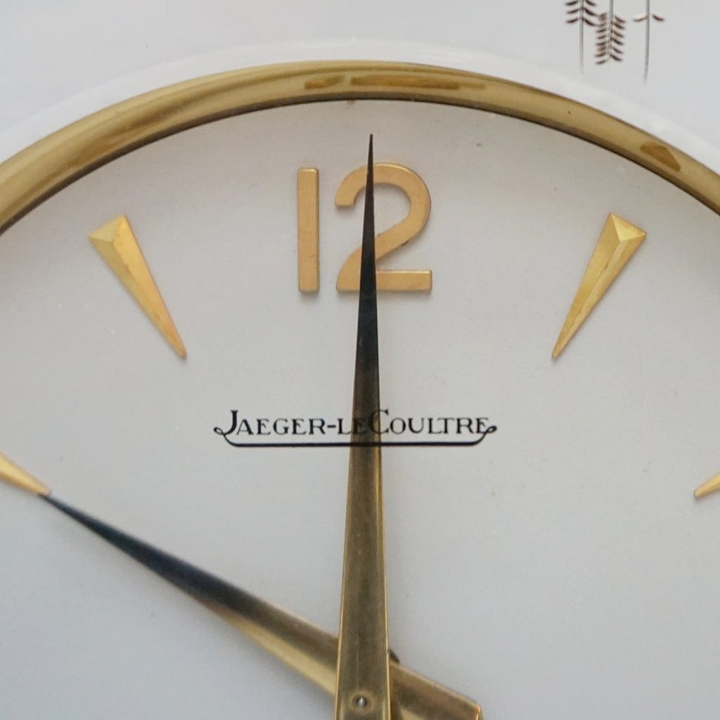 Vintage clocks - original Jaeger LeCoultre Marina Atmos - White lucite vintage clock - Jeroen Markies Art Deco