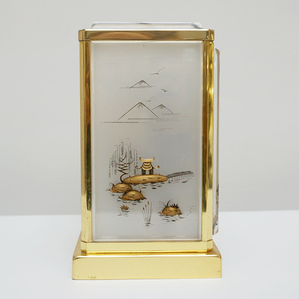 Vintage clocks - original Jaeger LeCoultre Marina Atmos - White lucite vintage clock - Jeroen Markies Art Deco