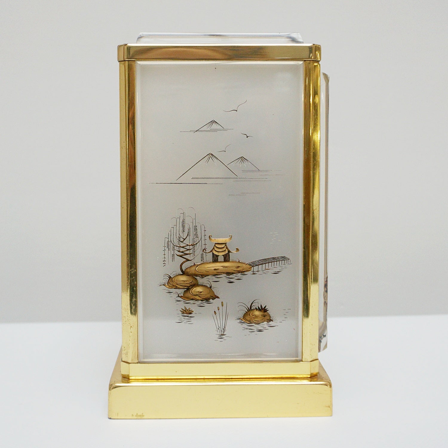 Vintage clocks - original Jaeger LeCoultre Marina Atmos - White lucite vintage clock - Jeroen Markies Art Deco