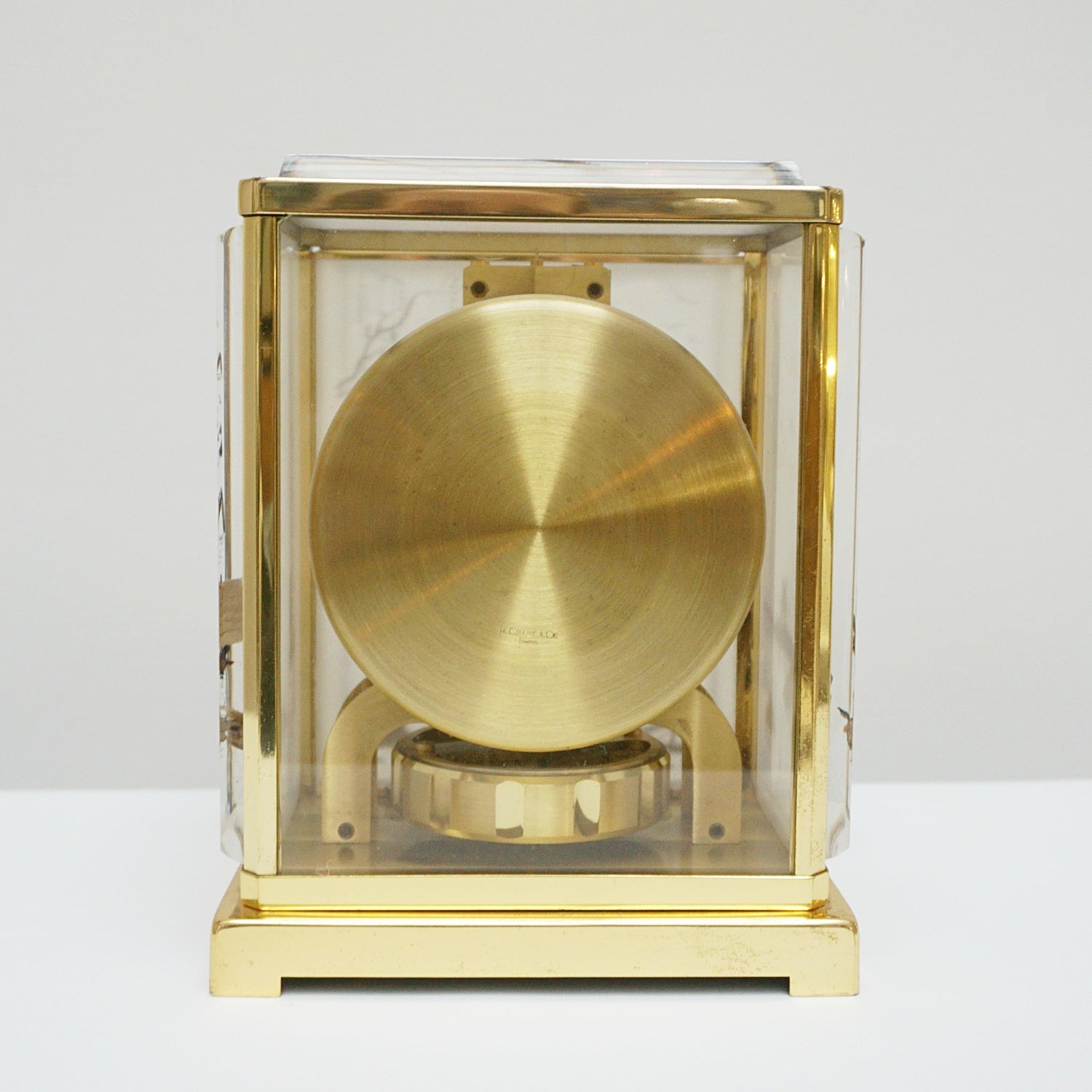 Vintage clocks - original Jaeger LeCoultre Marina Atmos - White lucite vintage clock - Jeroen Markies Art Deco