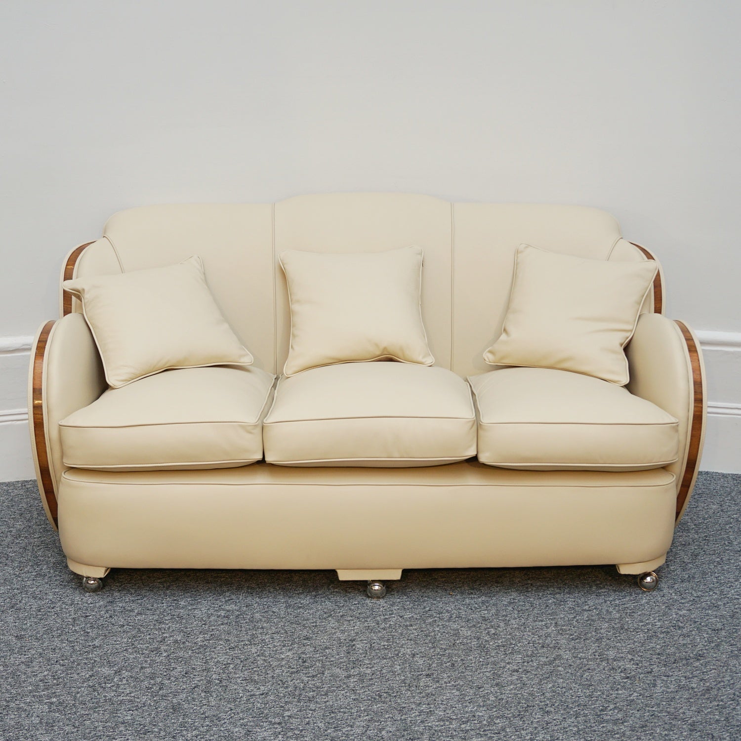 Art Deco Three Seat Cloud Sofa by Harry & Lou Epstein English Circa 1935 - Jeroen Markies Art Deco