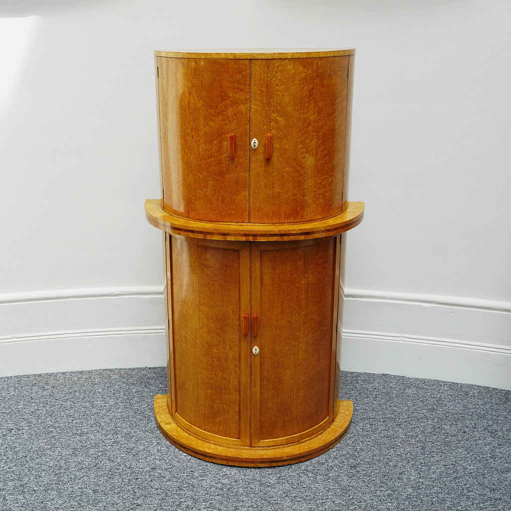 Vintage Art Deco Birdseye Maple Drinks Cabinet - Jeroen Markies Art Deco