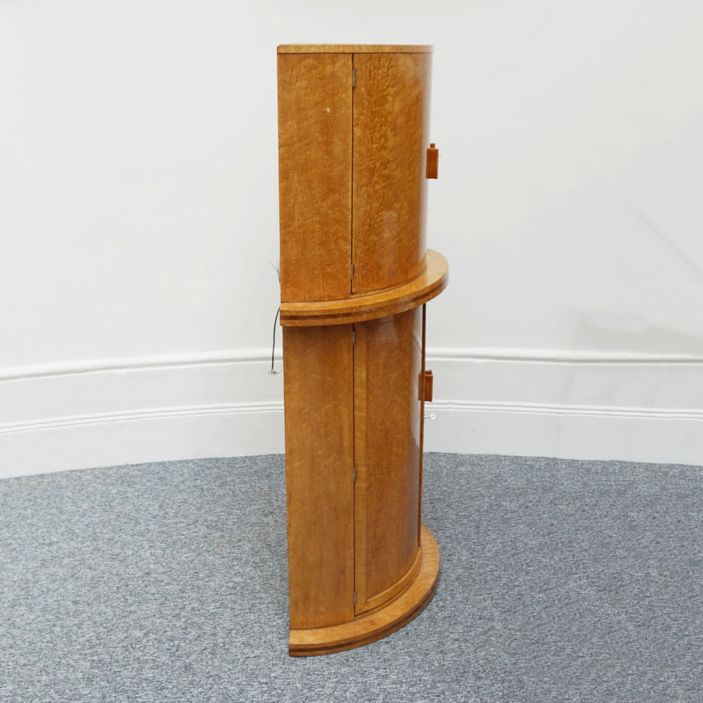Vintage Art Deco Birdseye Maple Drinks Cabinet - Jeroen Markies Art Deco