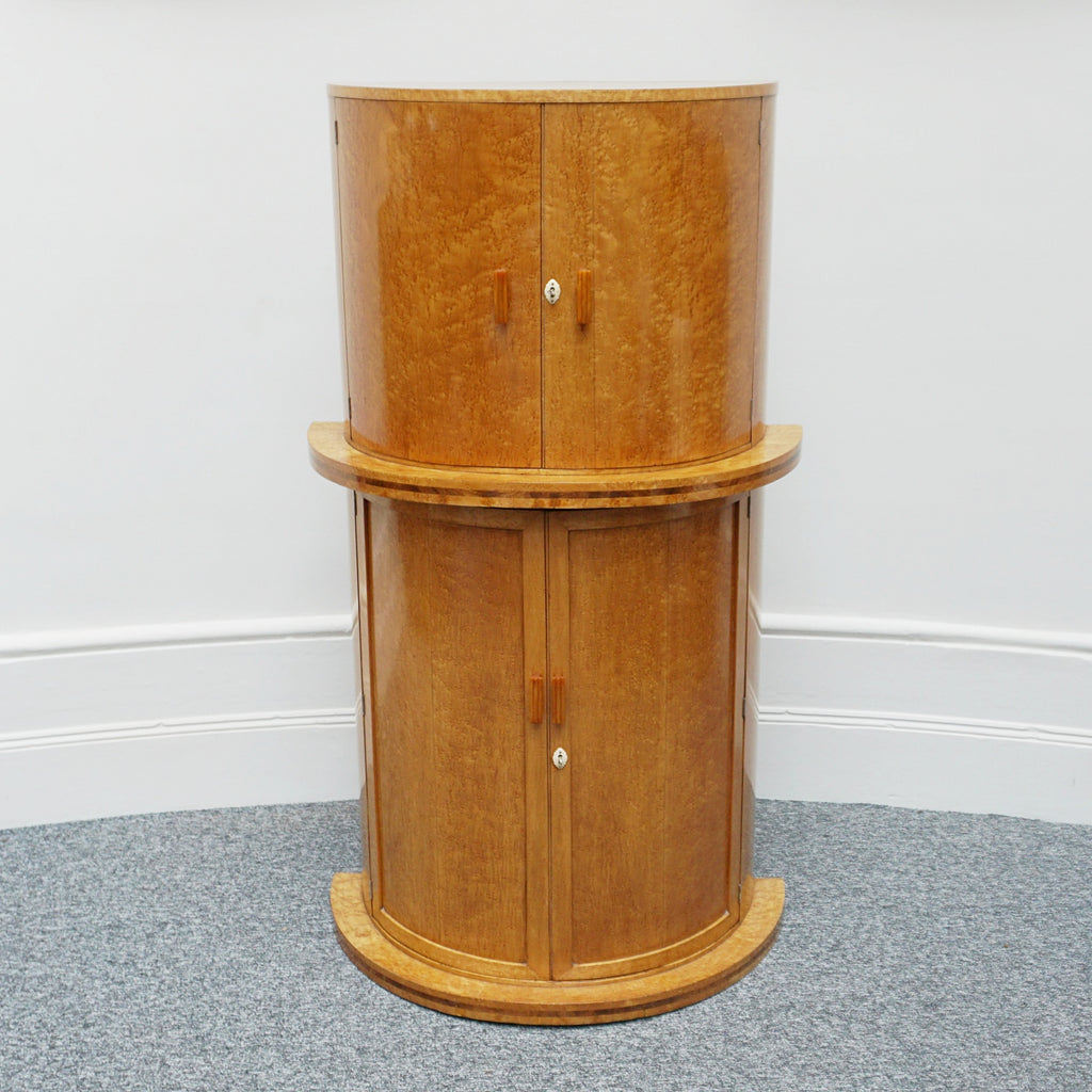 Vintage Art Deco Birdseye Maple Drinks Cabinet - Jeroen Markies Art Deco