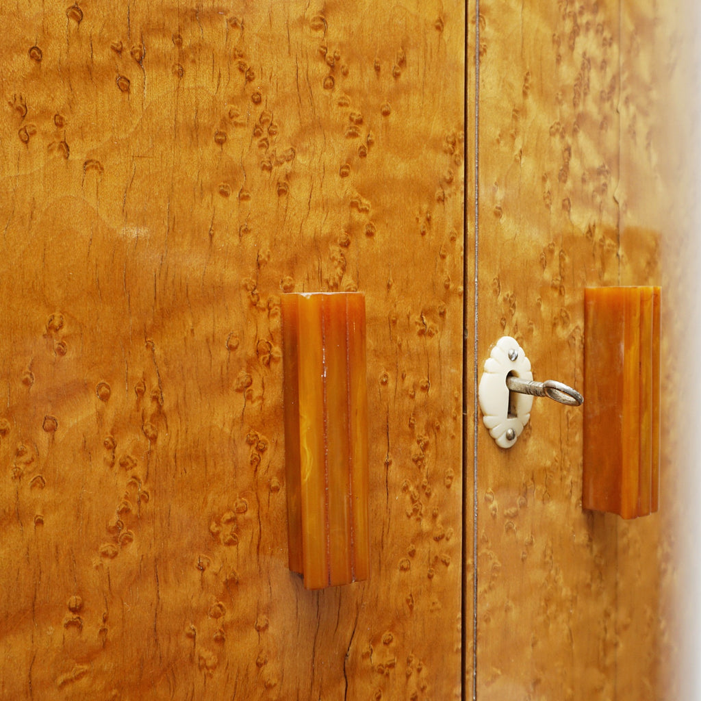 Vintage Art Deco Birdseye Maple Drinks Cabinet - Jeroen Markies Art Deco