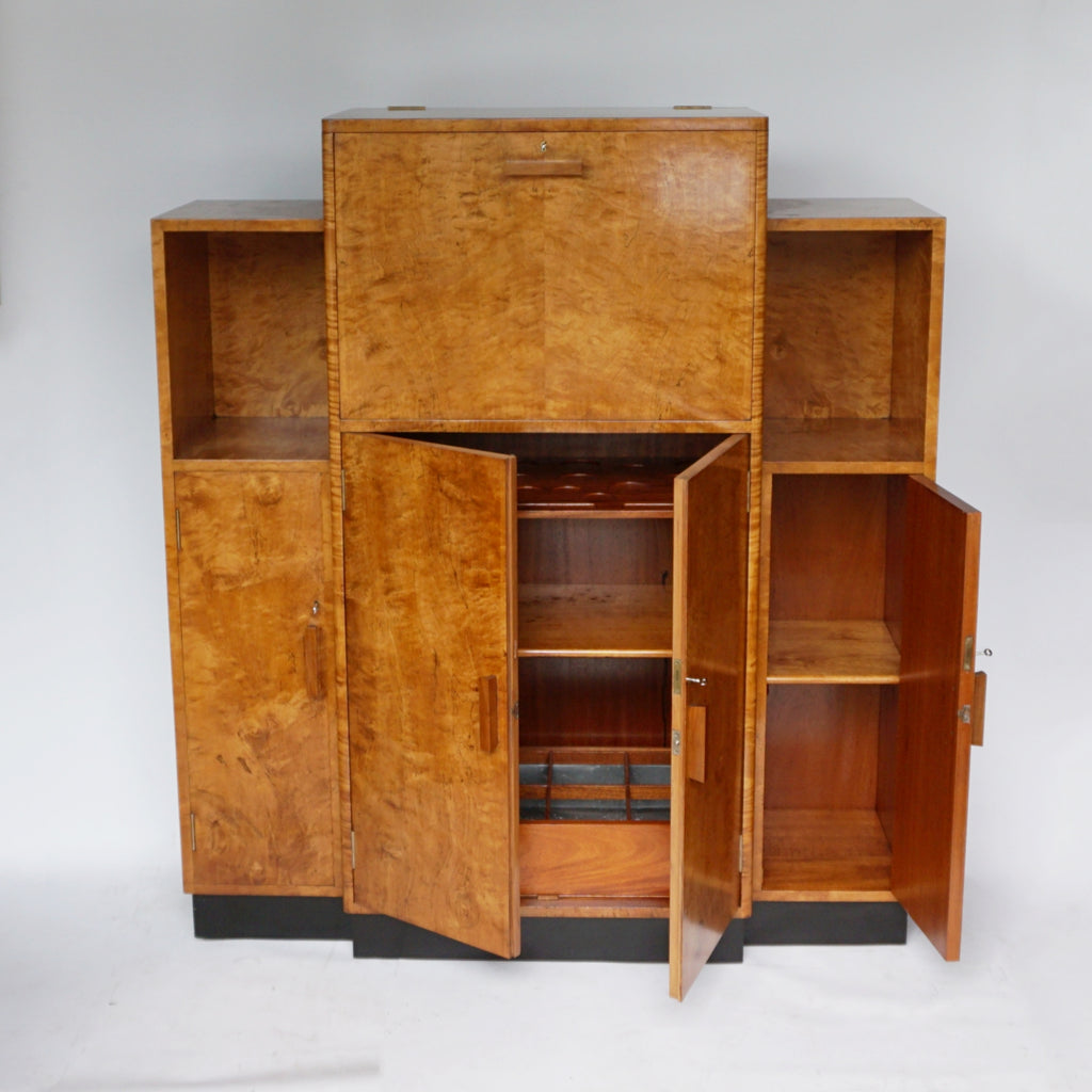 Art Deco Cocktail Cabinet Burr Walnut English Circa 1930 Art Deco Original Vintage Drinks Cabinet Jeroen Markies Art Deco