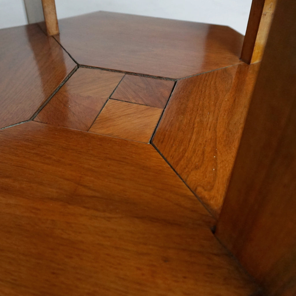 Art Deco Octagonal Coffee Side Table Figured and Solid Walnut - Jeroen Markies Art Deco