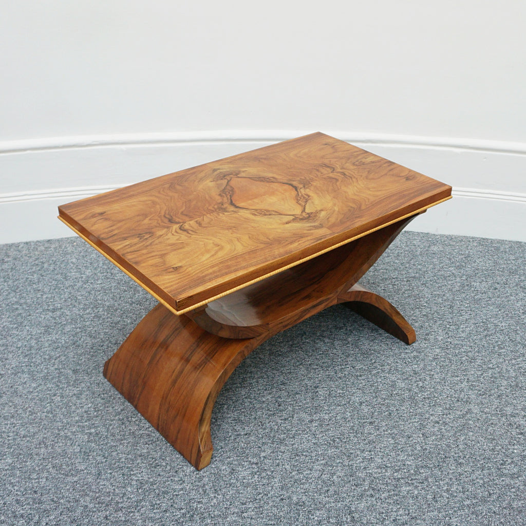 Vintage Harry & Lou Epstein Burr Walnut Art Deco Coffee Table - Jeroen Markies Art Deco
