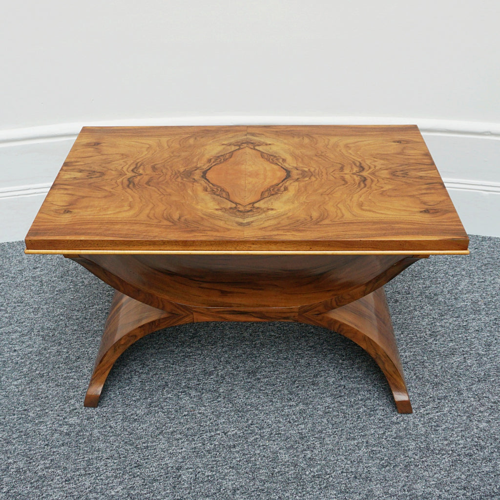 Vintage Harry & Lou Epstein Burr Walnut Art Deco Coffee Table - Jeroen Markies Art Deco