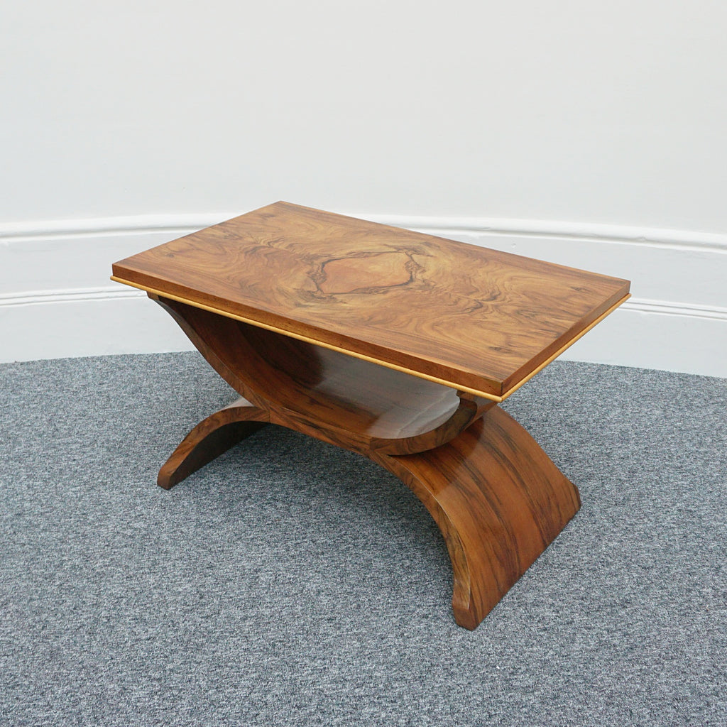 Vintage Harry & Lou Epstein Burr Walnut Art Deco Coffee Table - Jeroen Markies Art Deco
