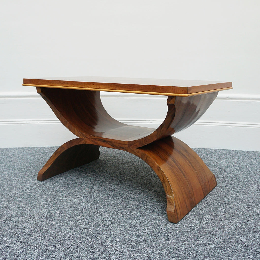 Vintage Harry & Lou Epstein Burr Walnut Art Deco Coffee Table - Jeroen Markies Art Deco