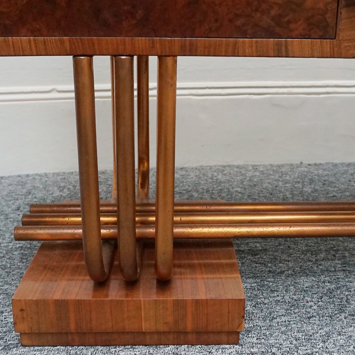 Original Art Deco Furniture-Vintage Sideboard-Burr Walnut Copper Furniture-Jeroen Markies Art Deco