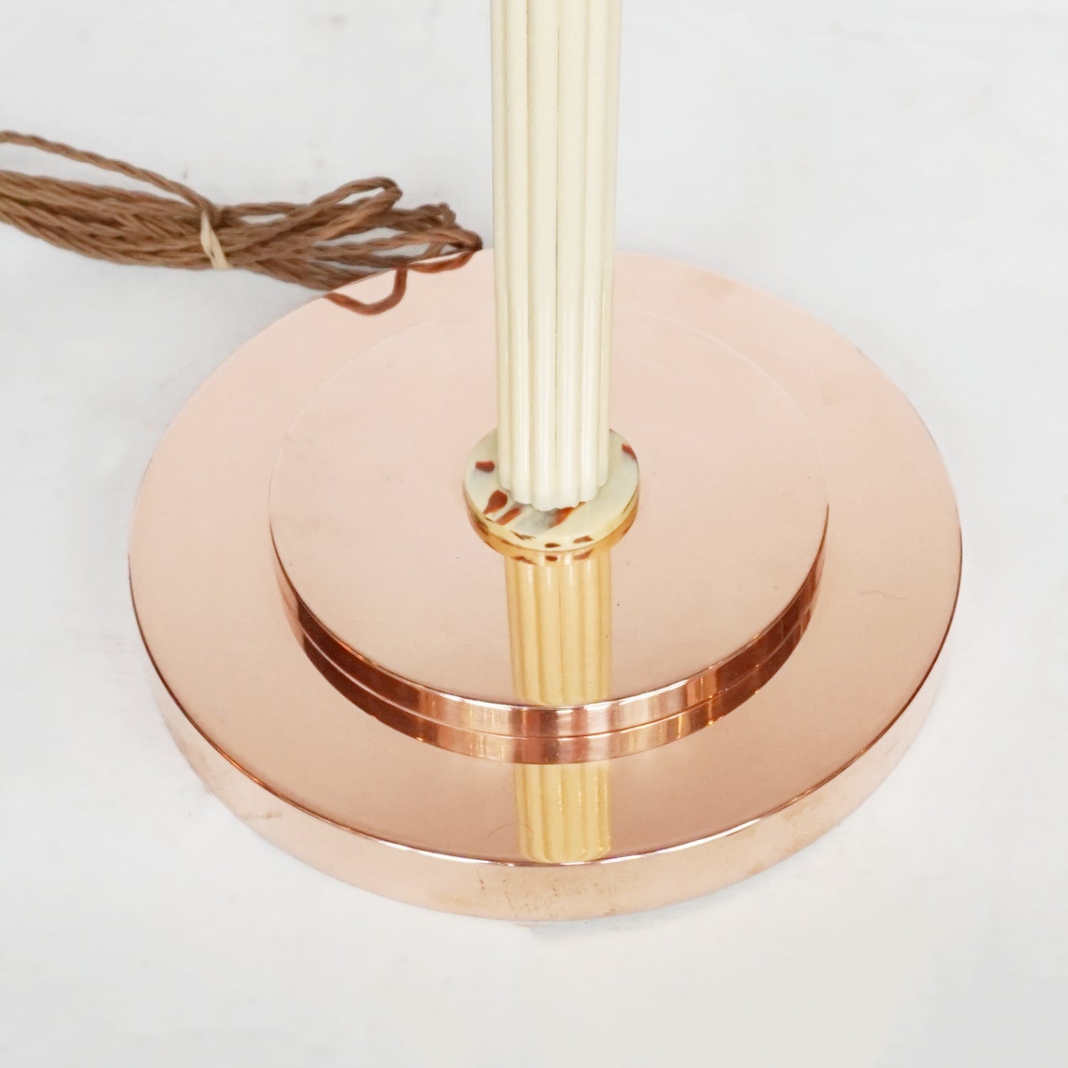 Art Deco Uplighter Floor Lamp Bakelite and Copper - Jeroen Markies Art Deco