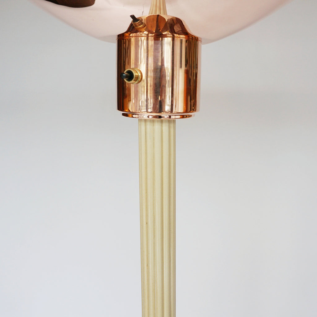 Art Deco Uplighter Floor Lamp Bakelite and Copper - Jeroen Markies Art Deco