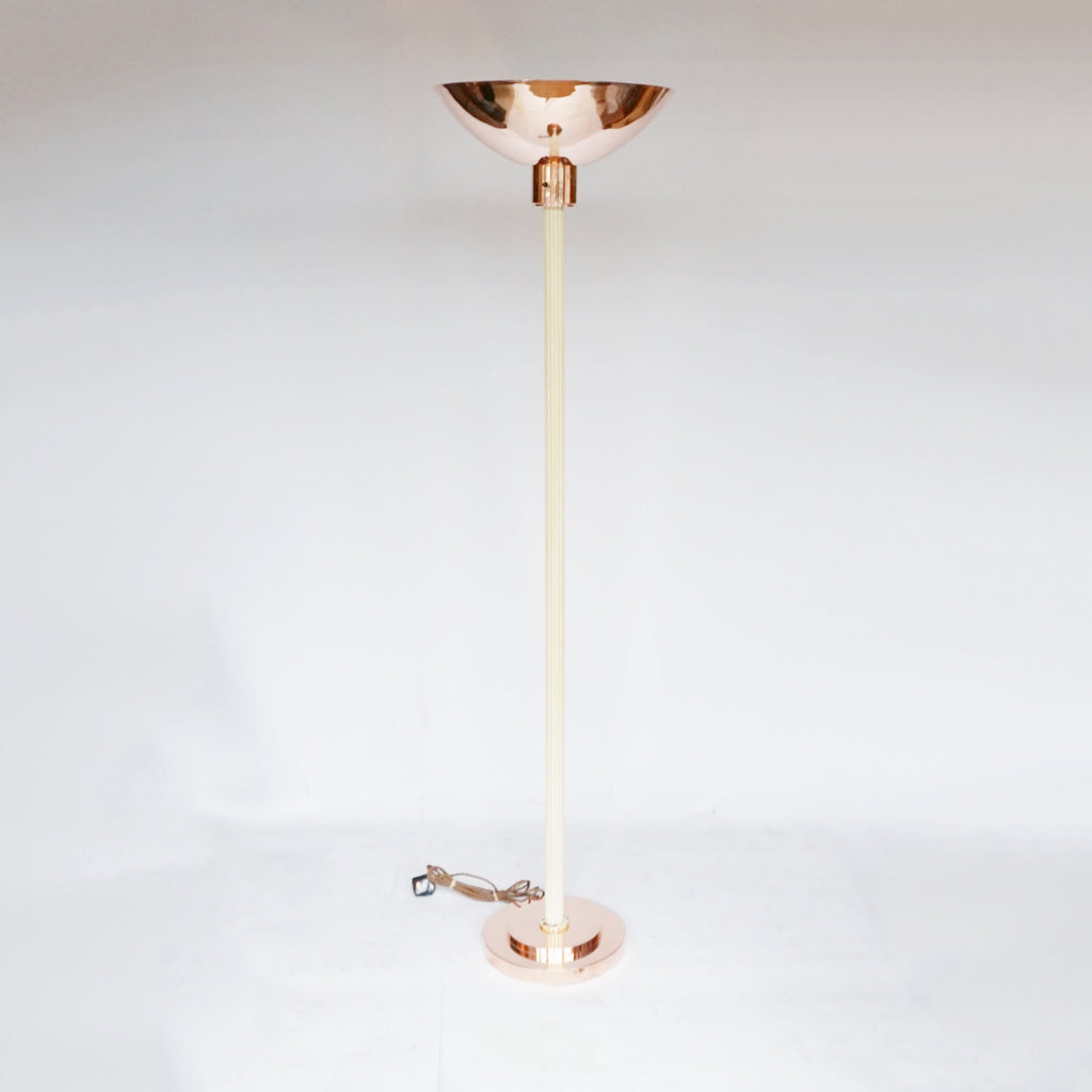 Art Deco Uplighter Floor Lamp Bakelite and Copper - Jeroen Markies Art Deco