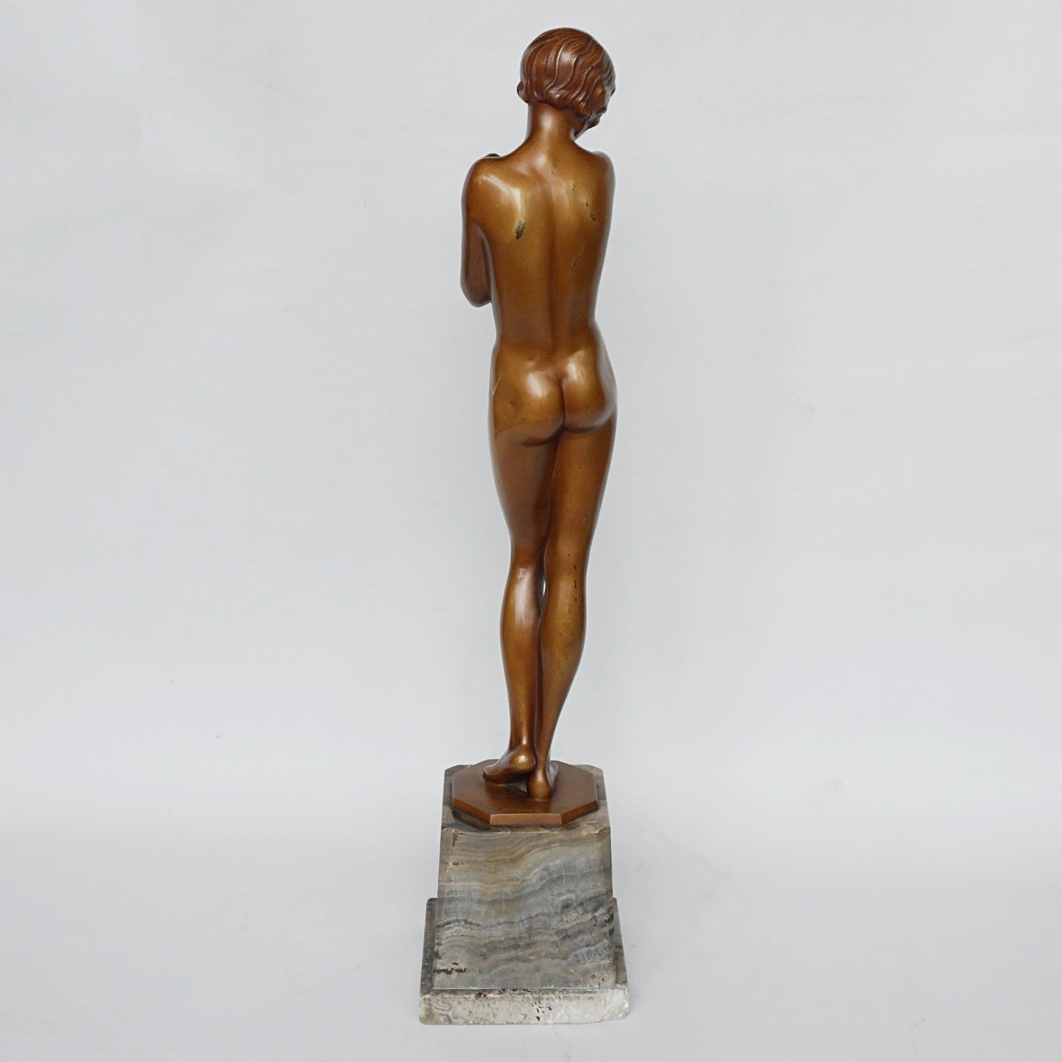 Josef Lorenzl 'Coy Maiden' an Art Deco Bronze Sculpture by Josef Lorenzl - Jeroen Markies Art Deco