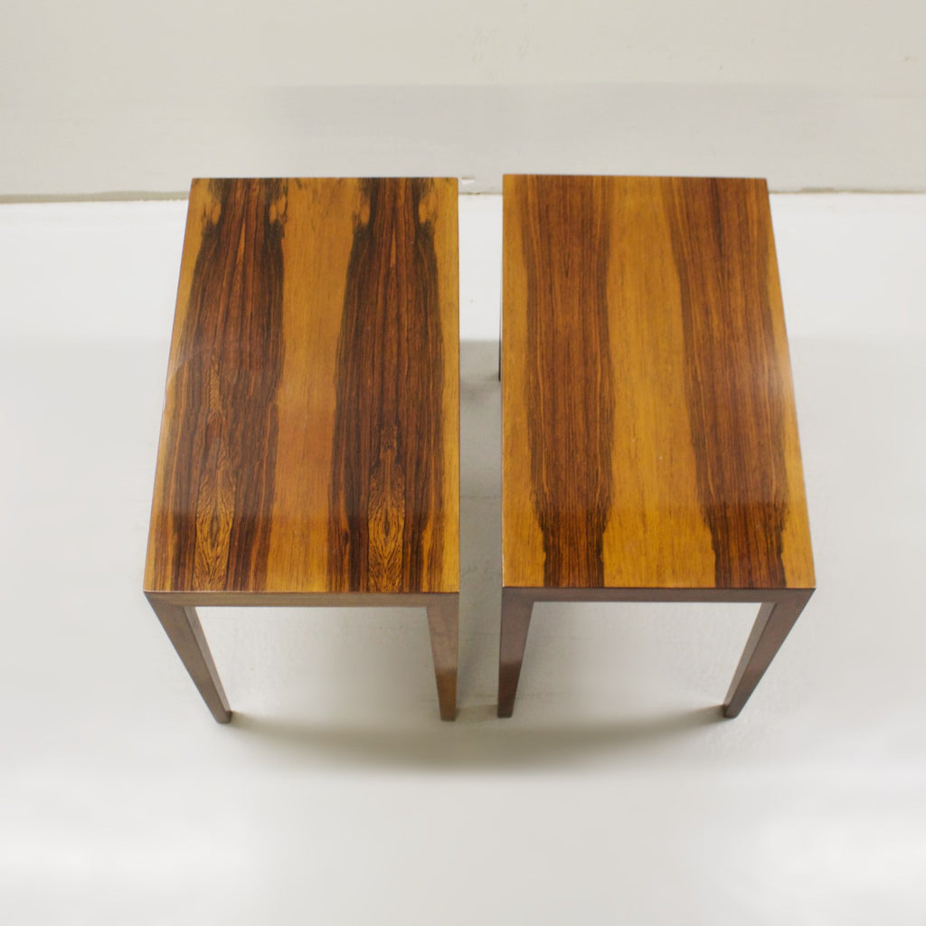 A pair of mid-century side table by Severin Hansen for Haslev Møbelsnedkeri. Jeroen Markies Art Deco