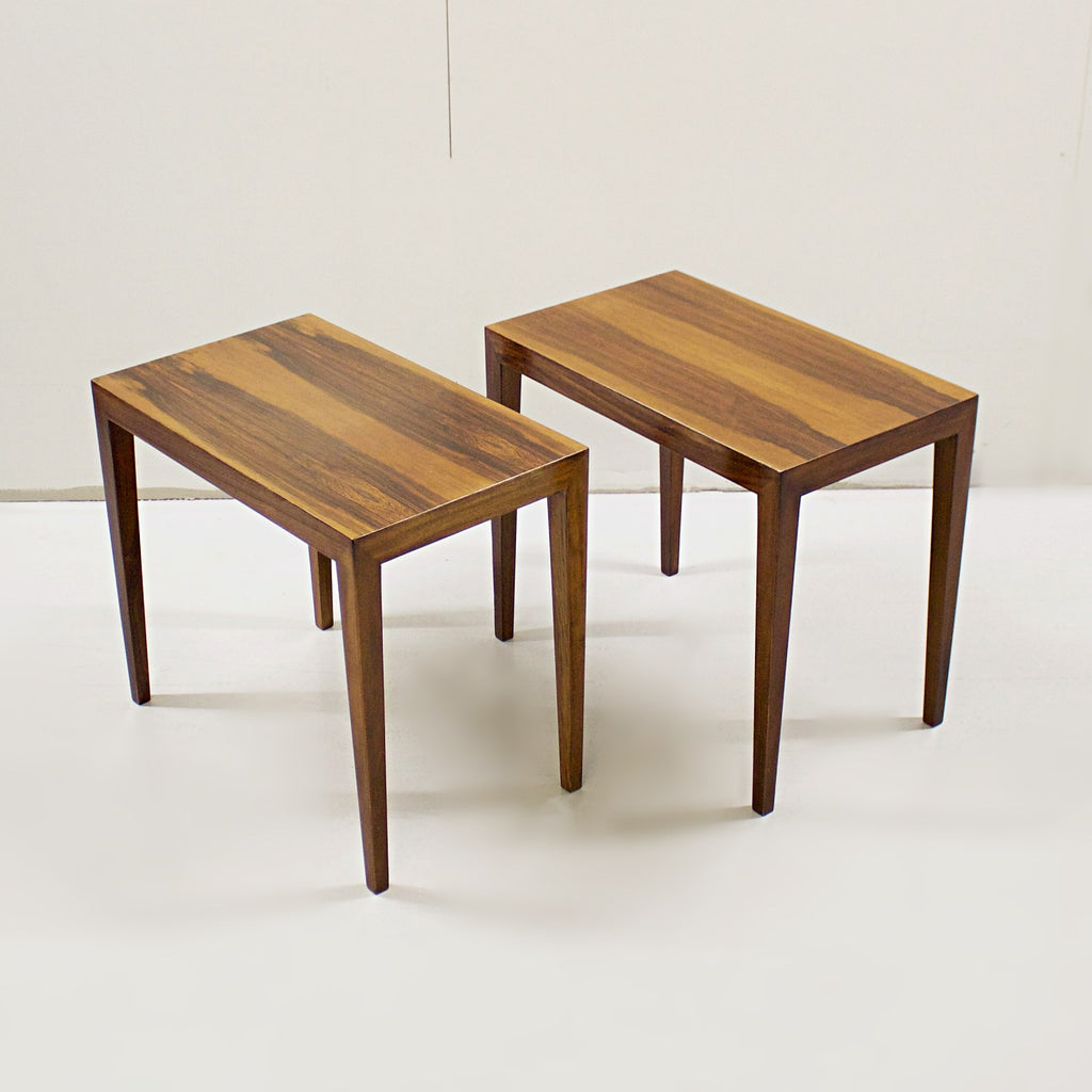 A pair of mid-century side table by Severin Hansen for Haslev Møbelsnedkeri. Jeroen Markies Art Deco