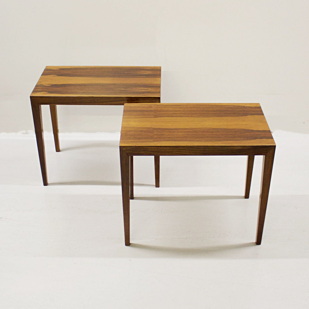 A pair of mid-century side table by Severin Hansen for Haslev Møbelsnedkeri. Jeroen Markies Art Deco