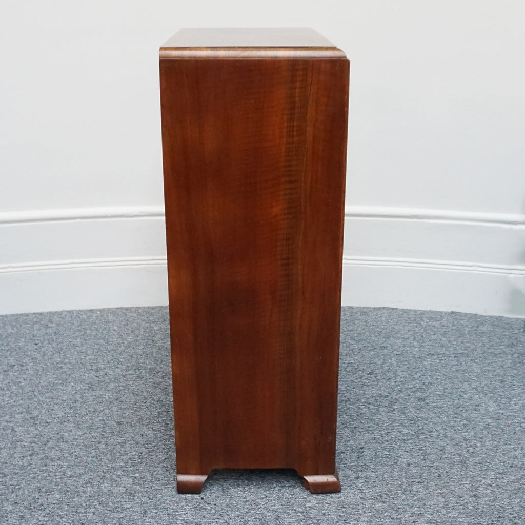 Original Art Deco Burr and Figured Walnut Chest of Drawers - Jeroen Markies Art Deco
